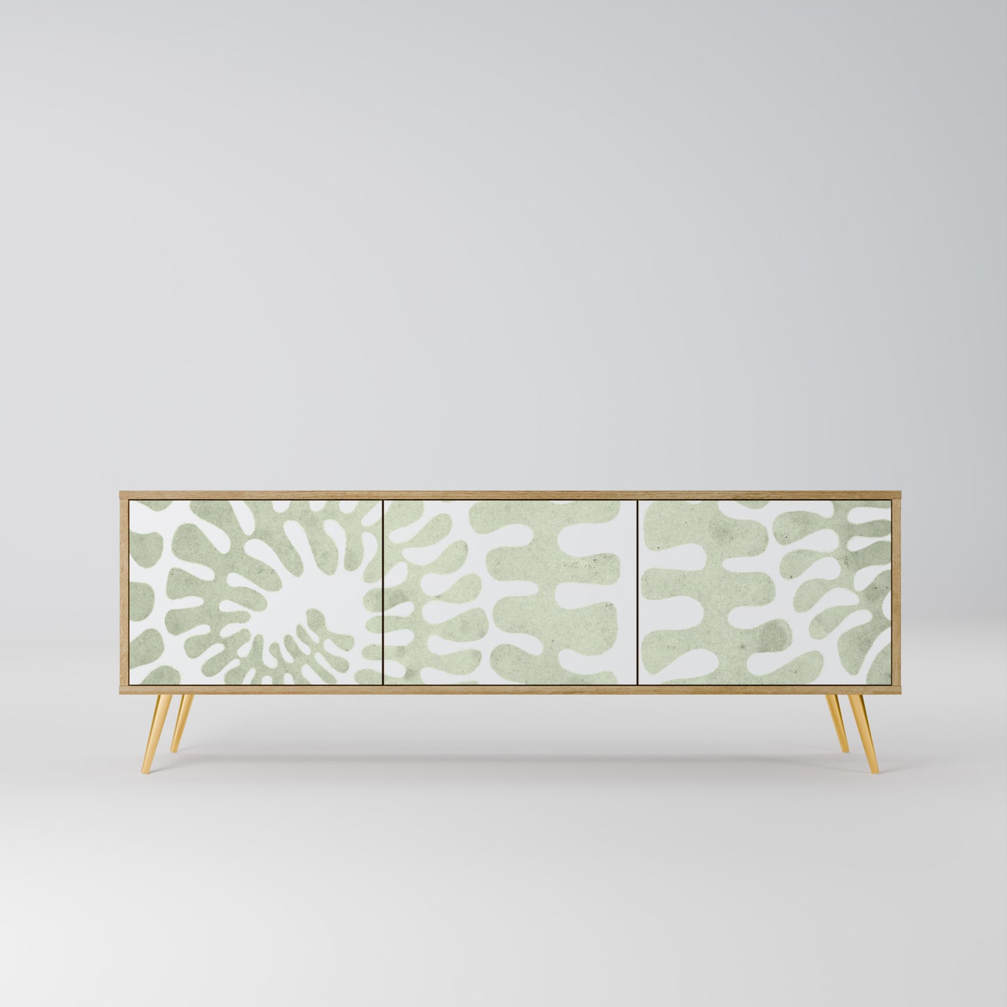 HELIX DANCE 3-Door TV Stand in Oak Effect