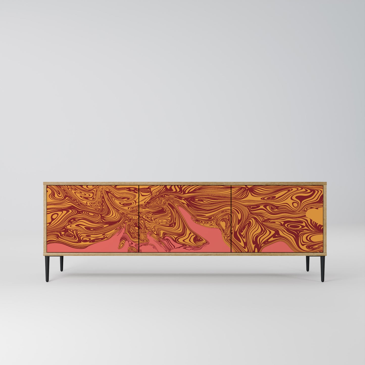 FLOATING THOUGHTS 3-Door TV Stand in Oak Effect