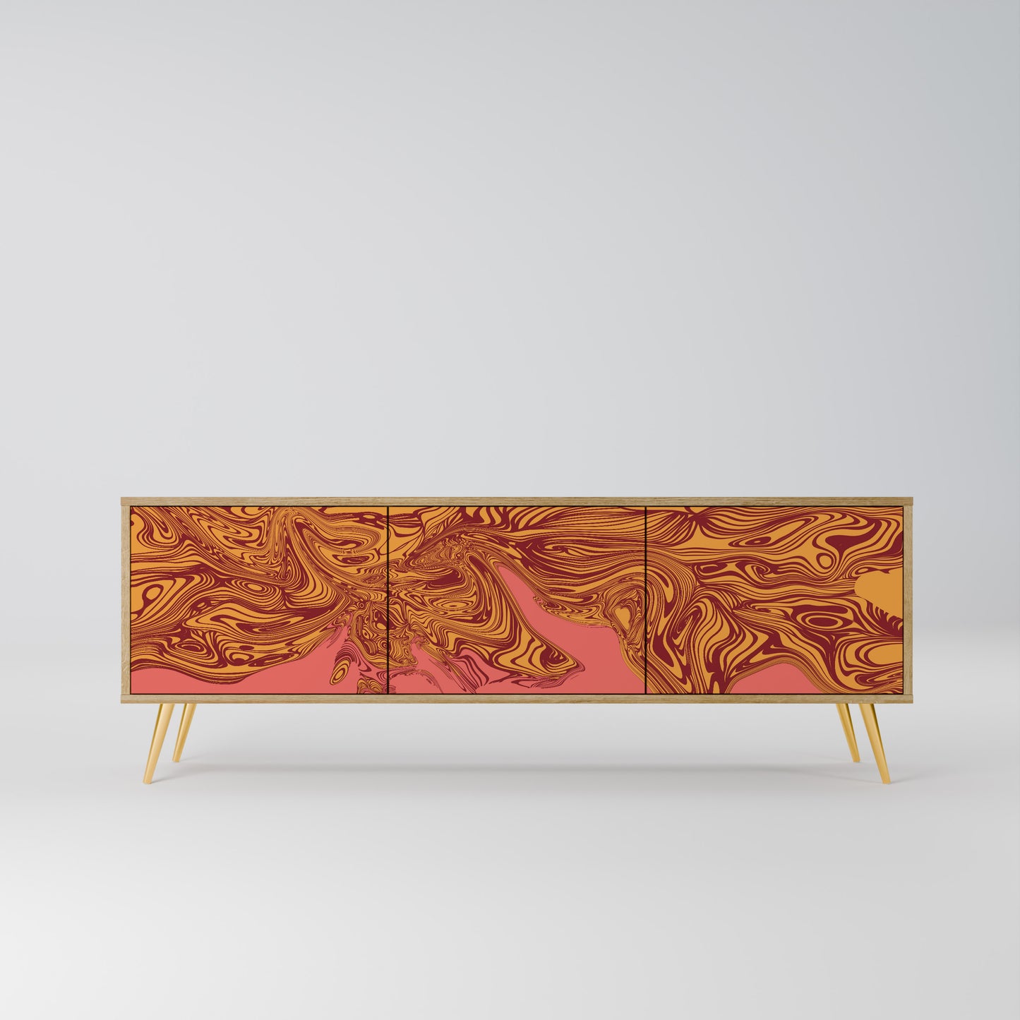 FLOATING THOUGHTS 3-Door TV Stand in Oak Effect