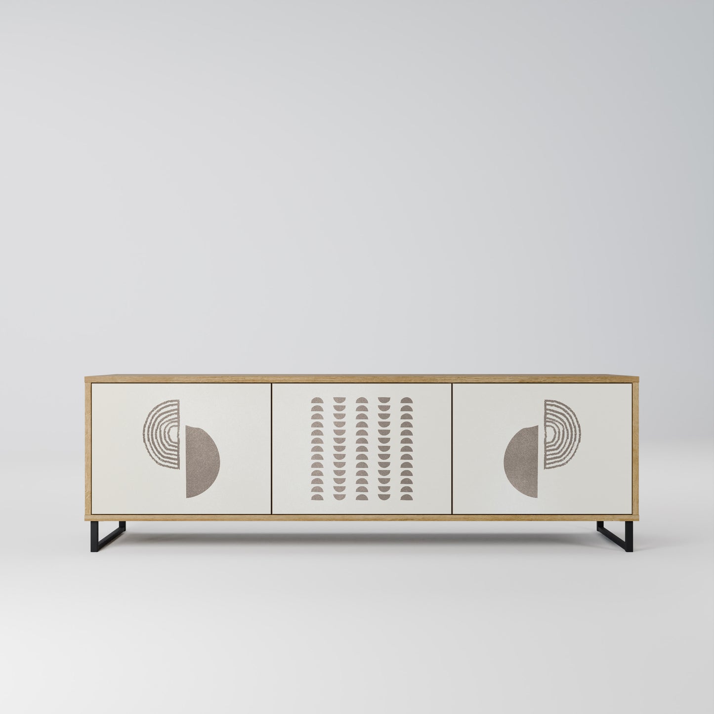 HARMONY ESSENCE 3-Door TV Stand in Oak Effect