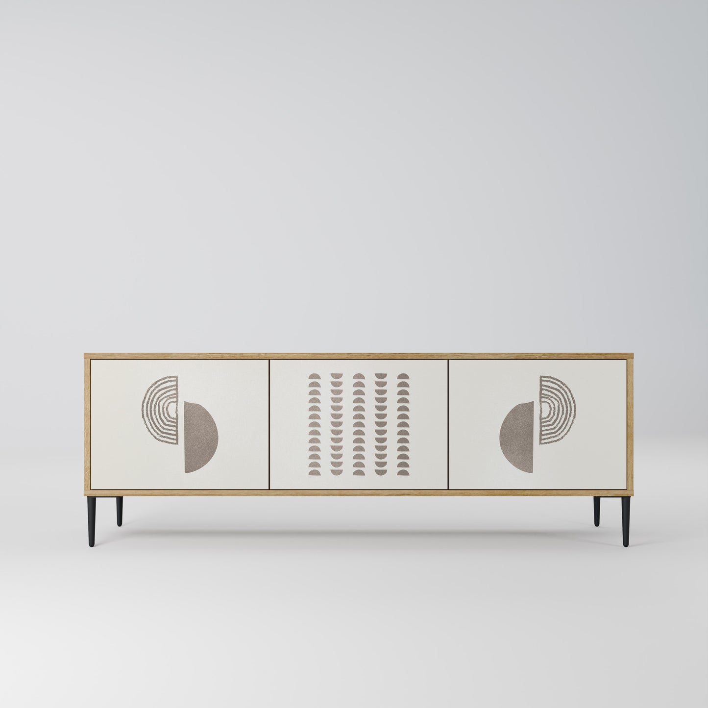 HARMONY ESSENCE 3-Door TV Stand in Oak Effect