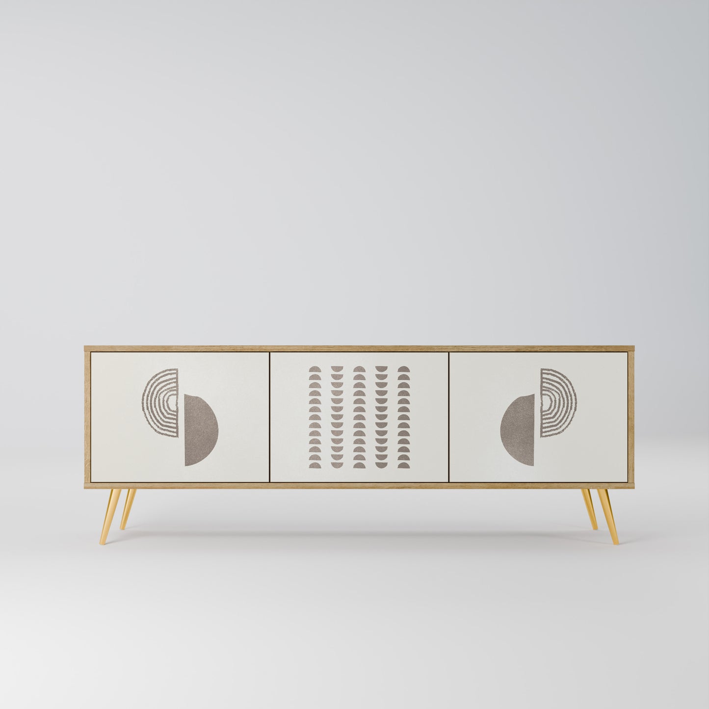HARMONY ESSENCE 3-Door TV Stand in Oak Effect