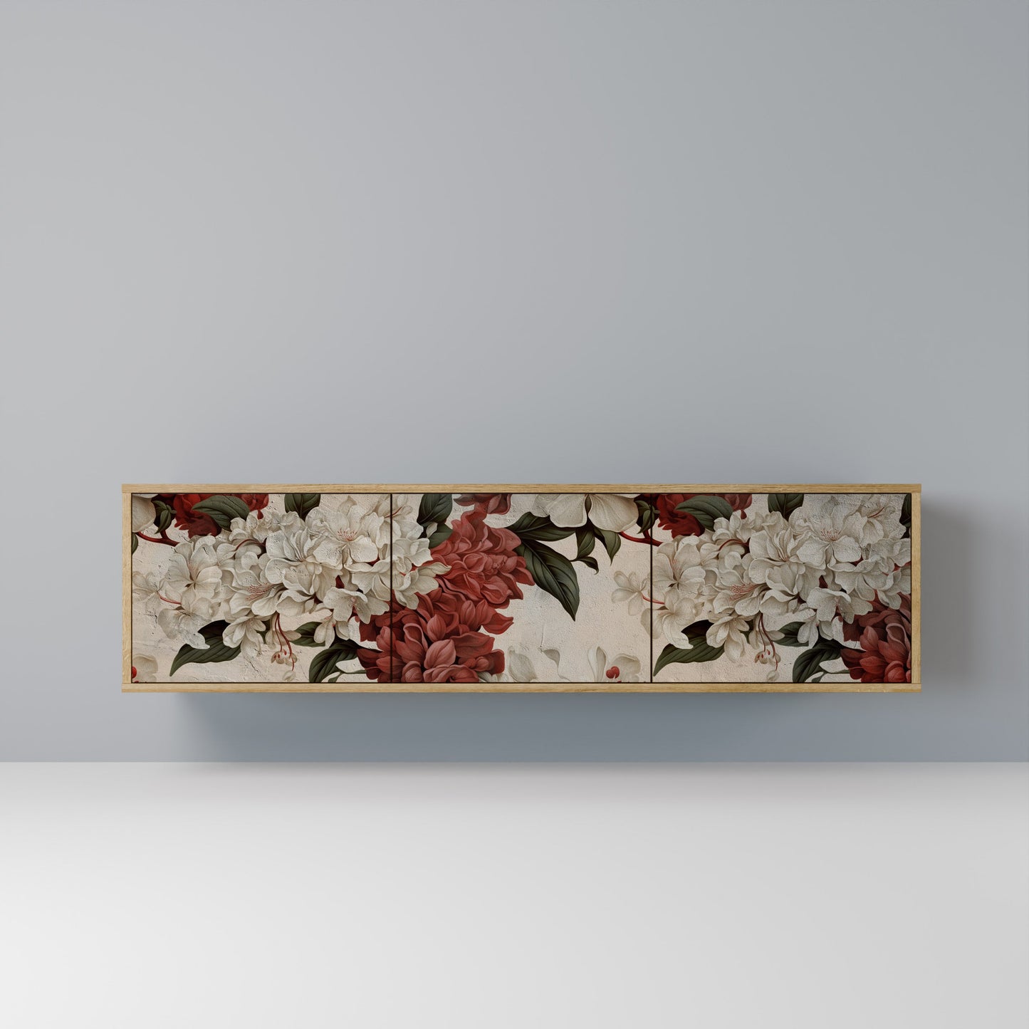 EPHEMERAL DAYS 3-Door TV Stand in Oak Effect