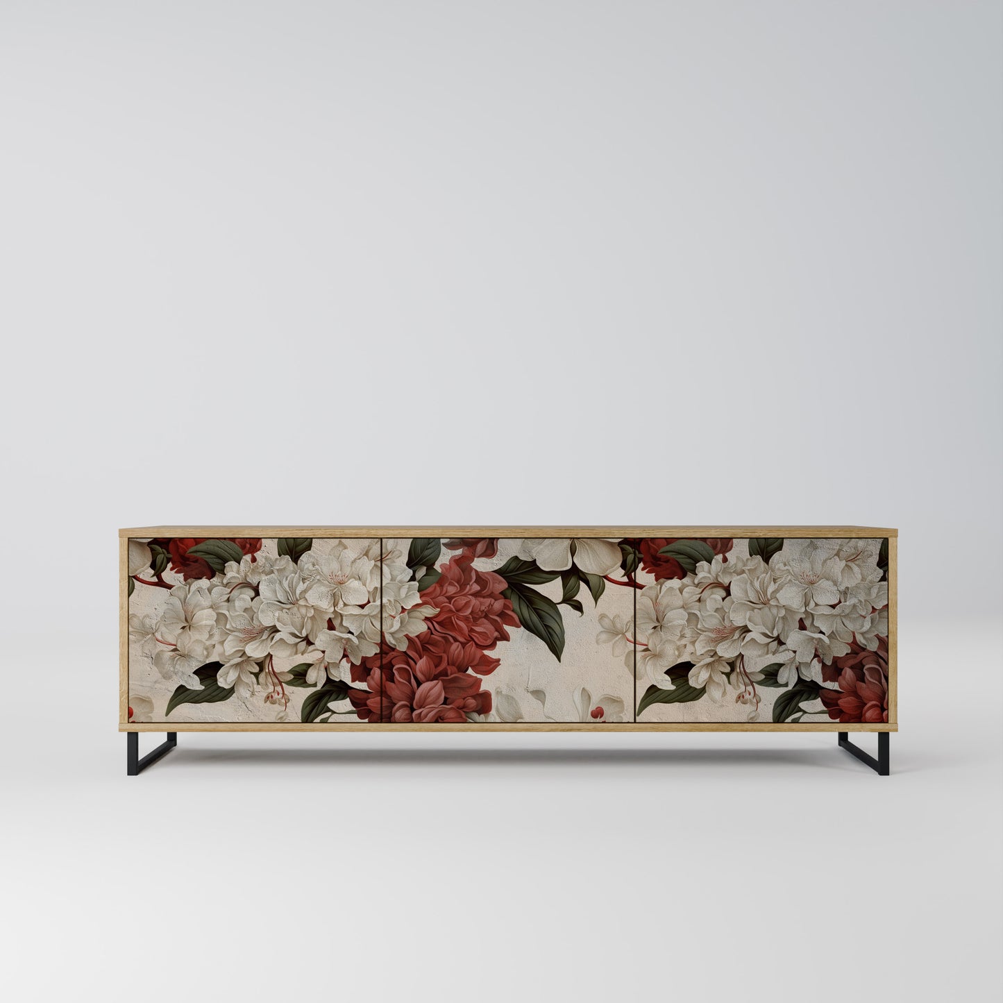 EPHEMERAL DAYS 3-Door TV Stand in Oak Effect