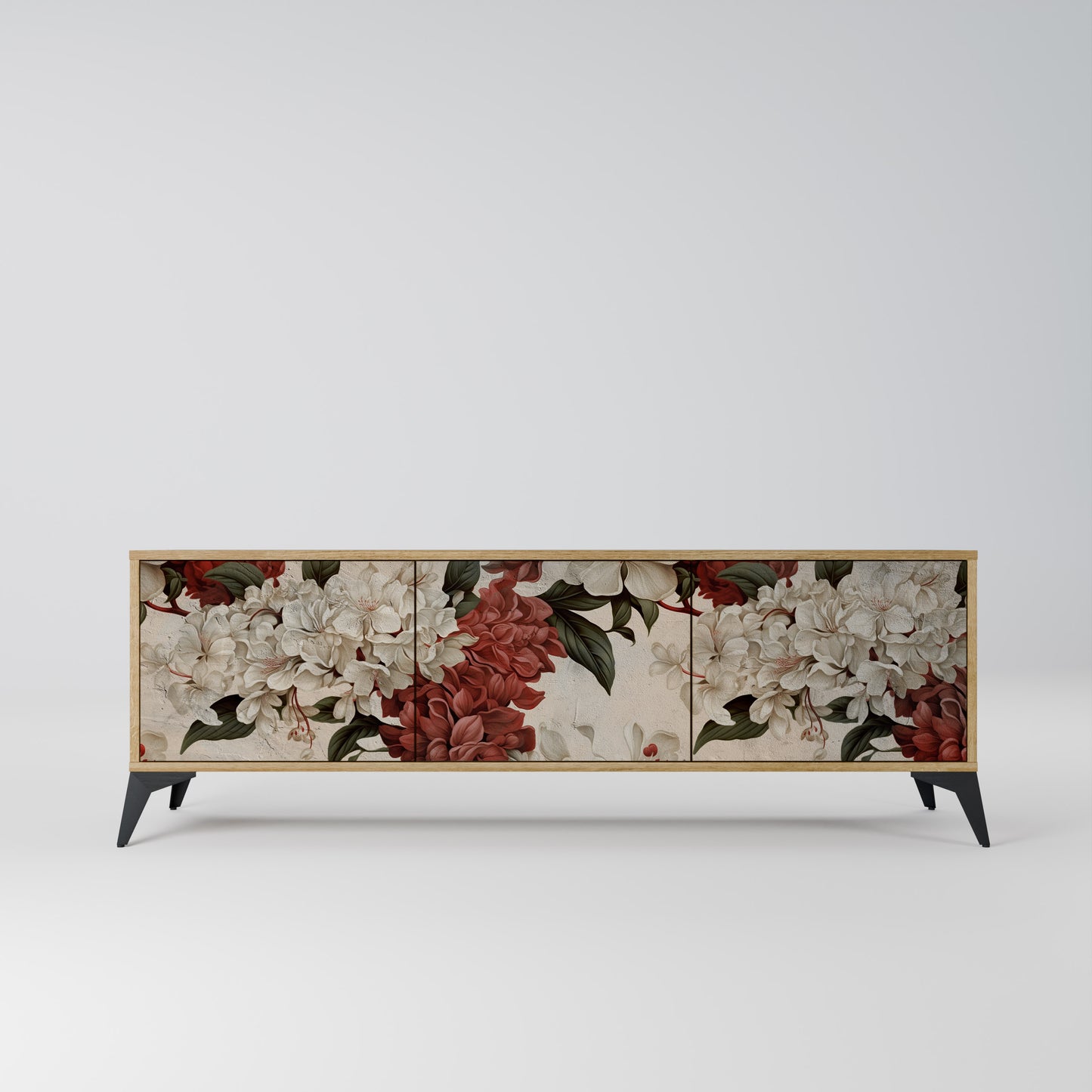 EPHEMERAL DAYS 3-Door TV Stand in Oak Effect