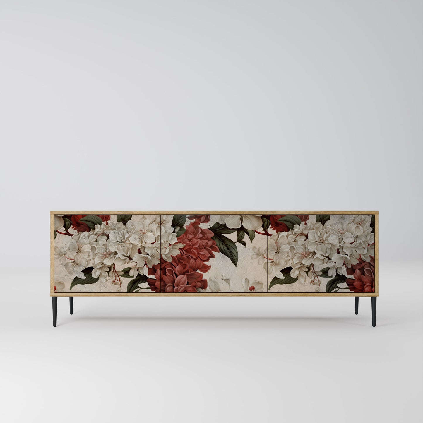 EPHEMERAL DAYS 3-Door TV Stand in Oak Effect