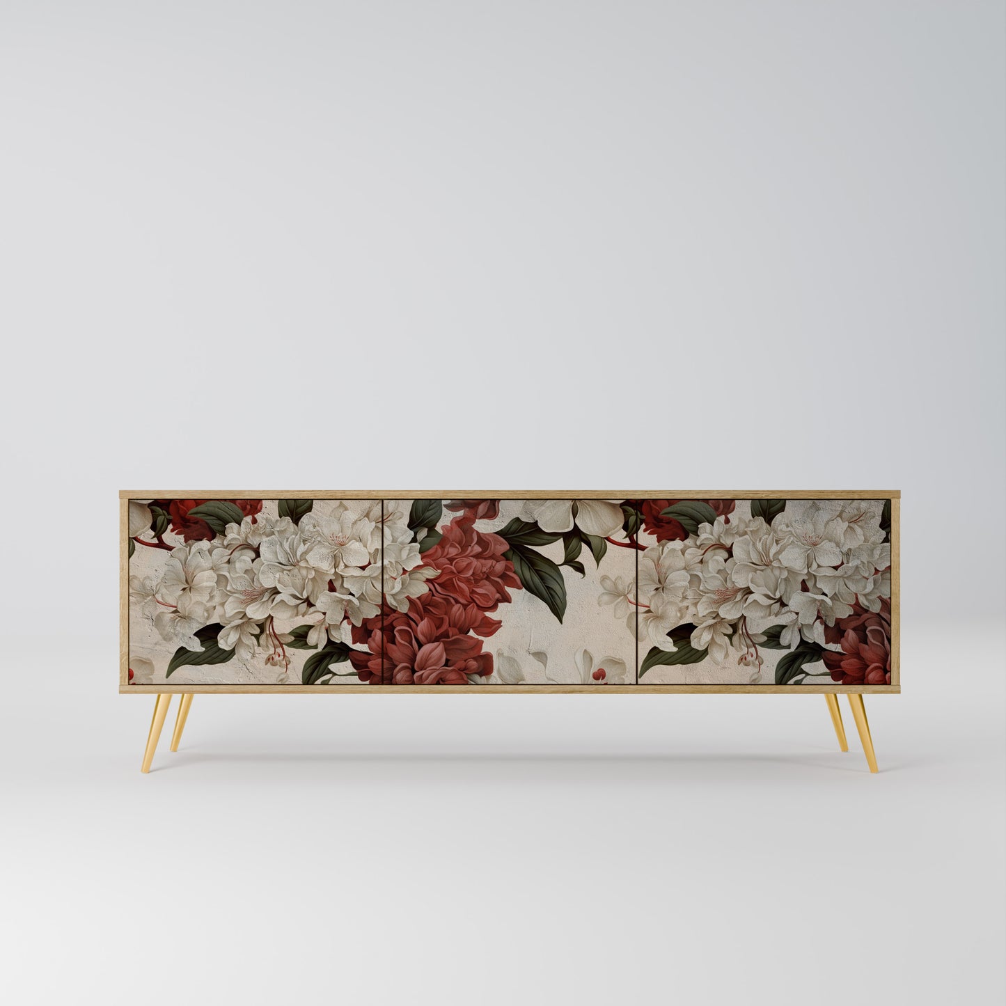 EPHEMERAL DAYS 3-Door TV Stand in Oak Effect