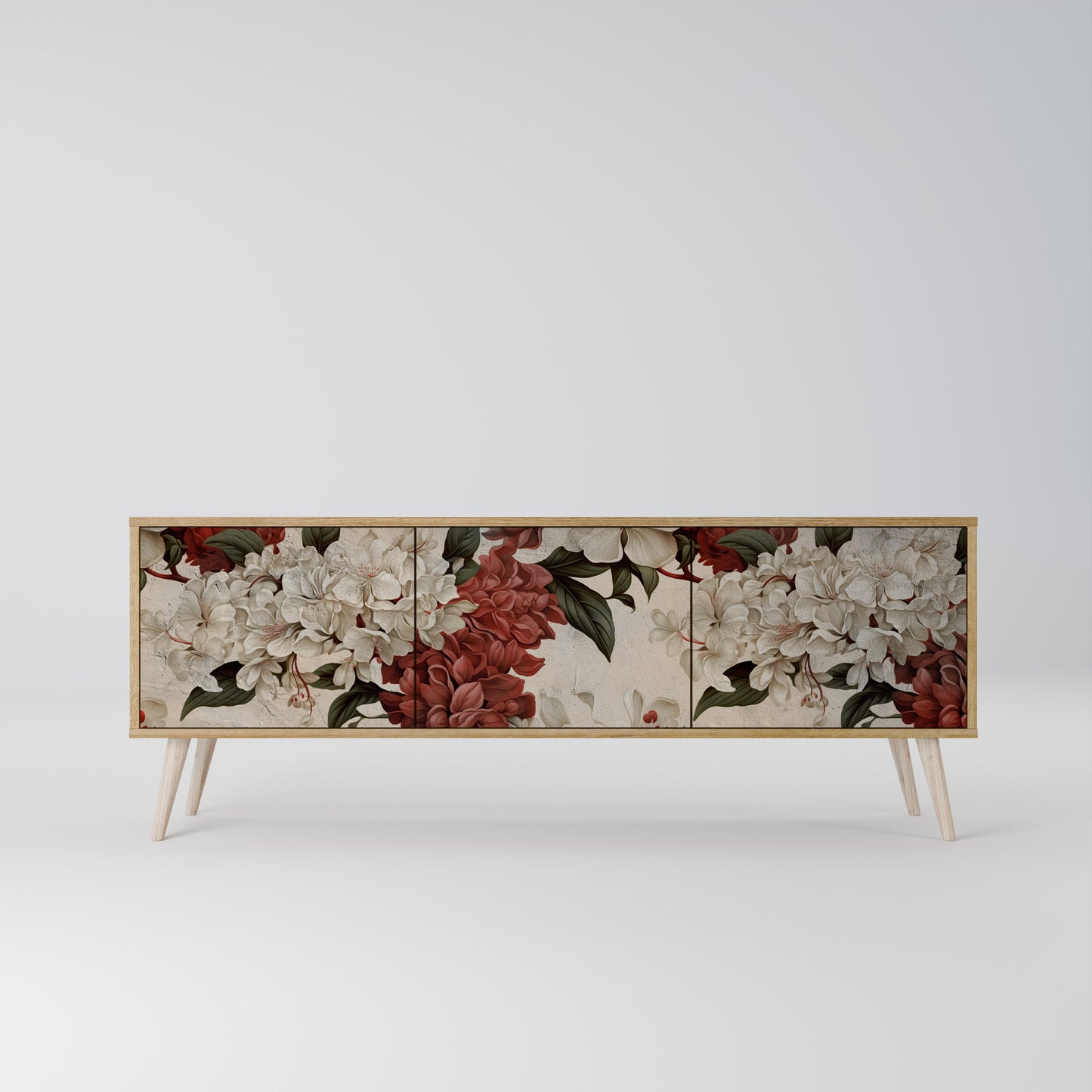 EPHEMERAL DAYS 3-Door TV Stand in Oak Effect