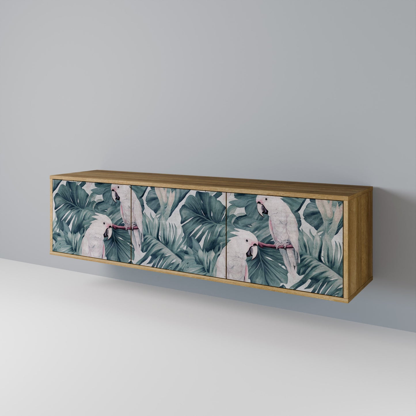 POPINJAY LOOK 3-Door TV Stand in Oak Effect