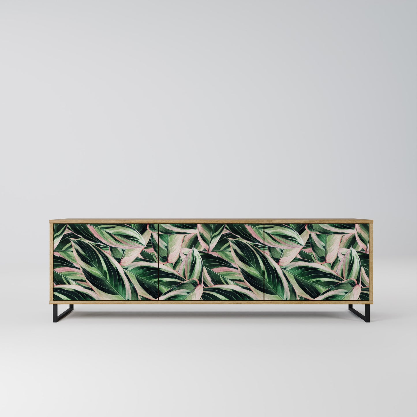 EERIE STROMANTHE 3-Door TV Stand in Oak Effect