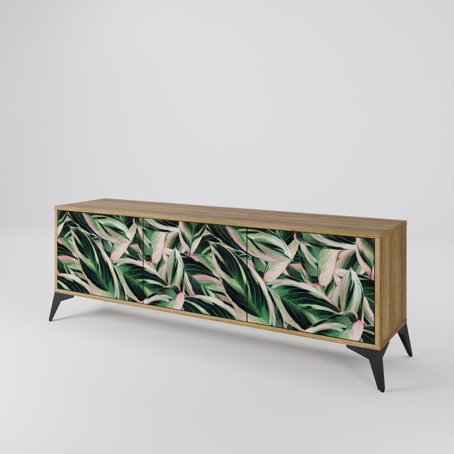 EERIE STROMANTHE 3-Door TV Stand in Oak Effect