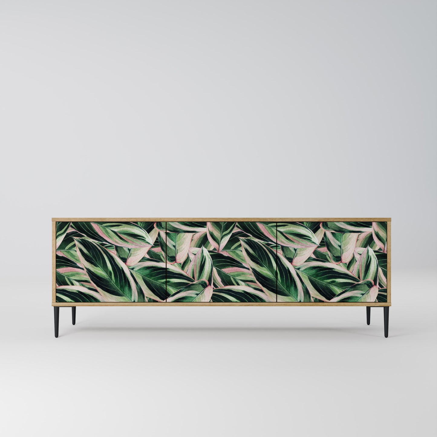 EERIE STROMANTHE 3-Door TV Stand in Oak Effect