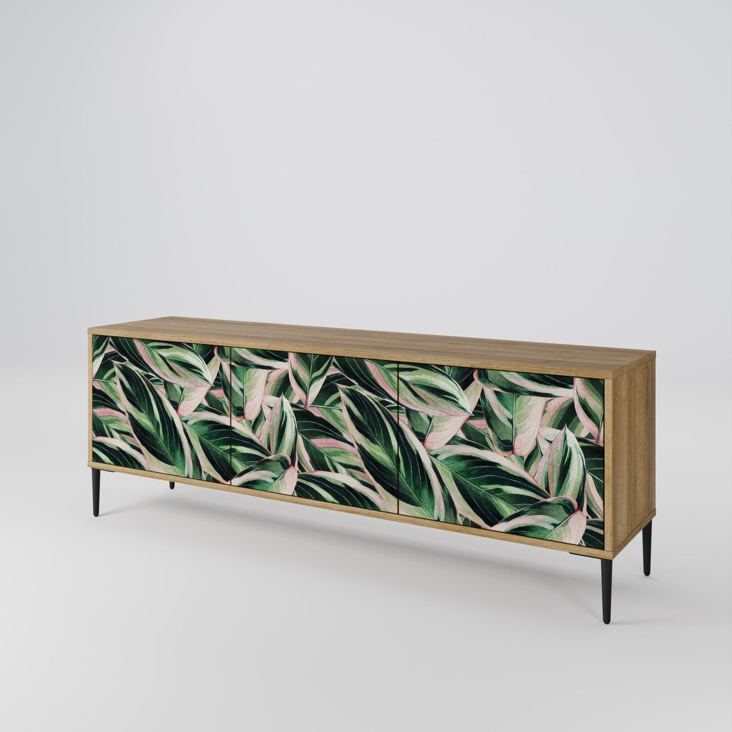 EERIE STROMANTHE 3-Door TV Stand in Oak Effect