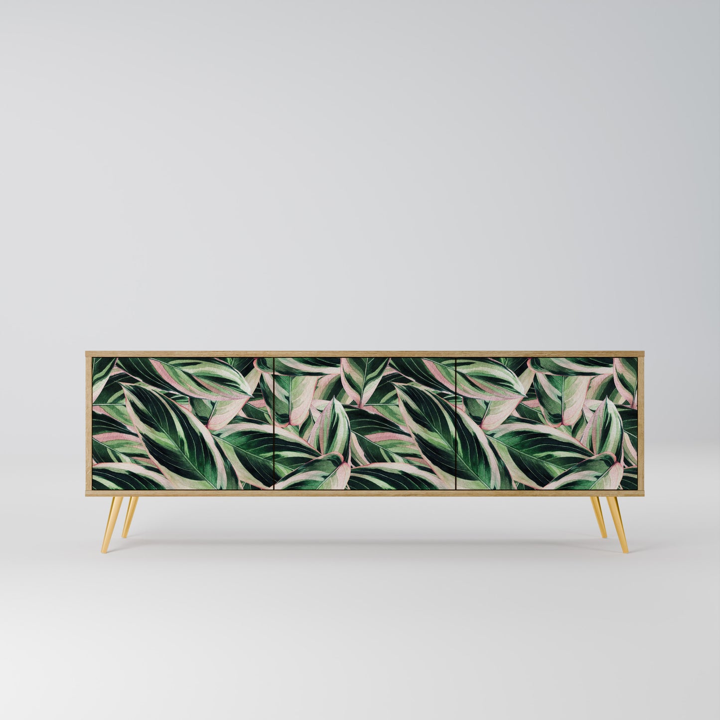 EERIE STROMANTHE 3-Door TV Stand in Oak Effect
