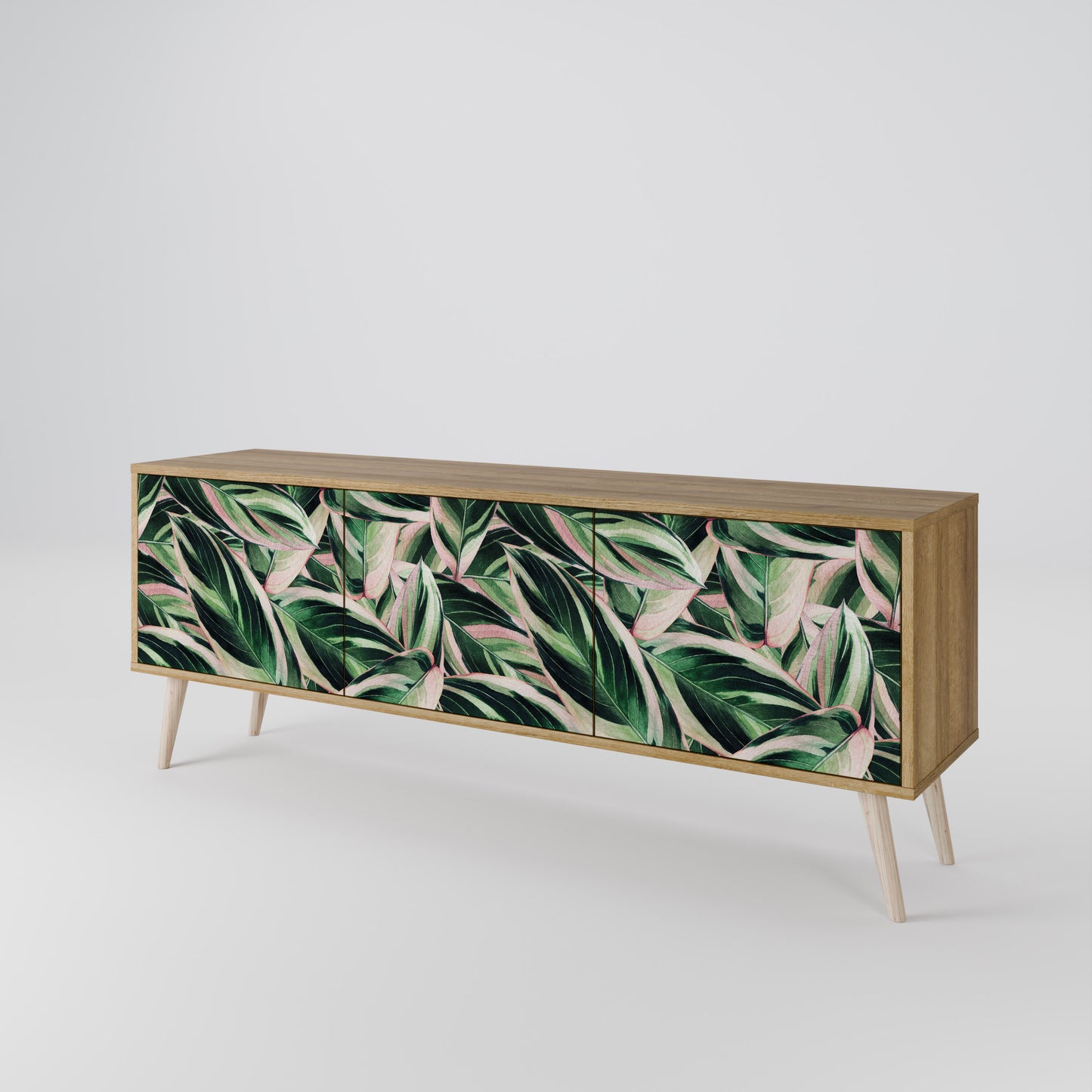 EERIE STROMANTHE 3-Door TV Stand in Oak Effect