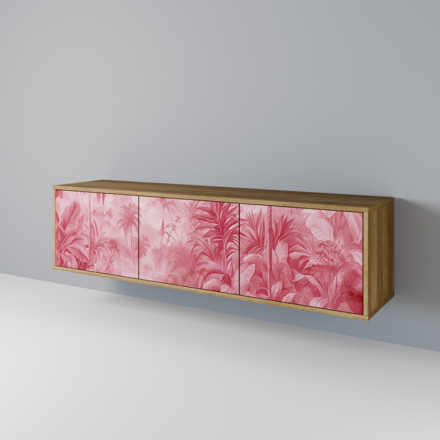 SWEET TROPICS 3-Door TV Stand in Oak Effect