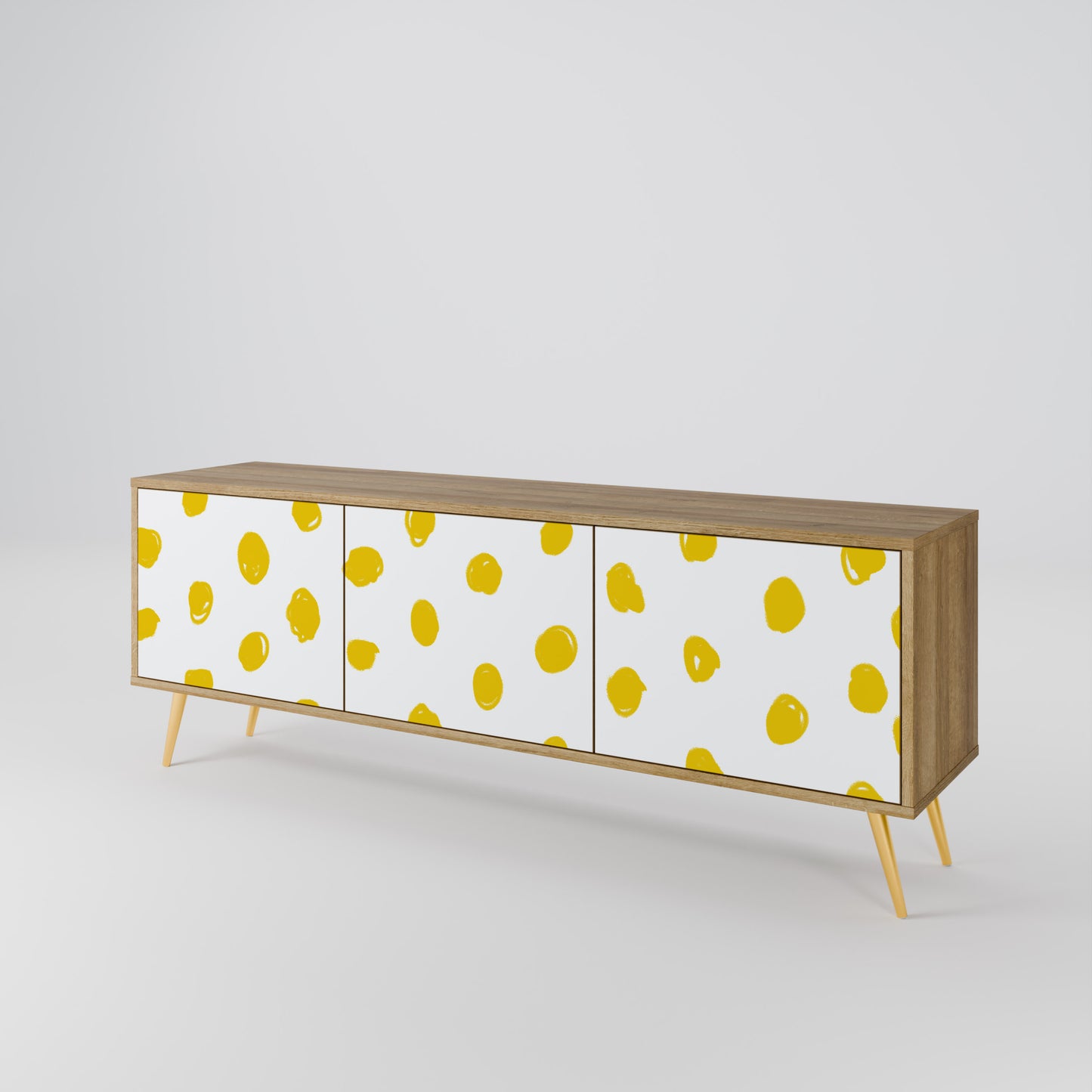 RADIANT REVERIE 3-Door TV Stand in Oak Effect
