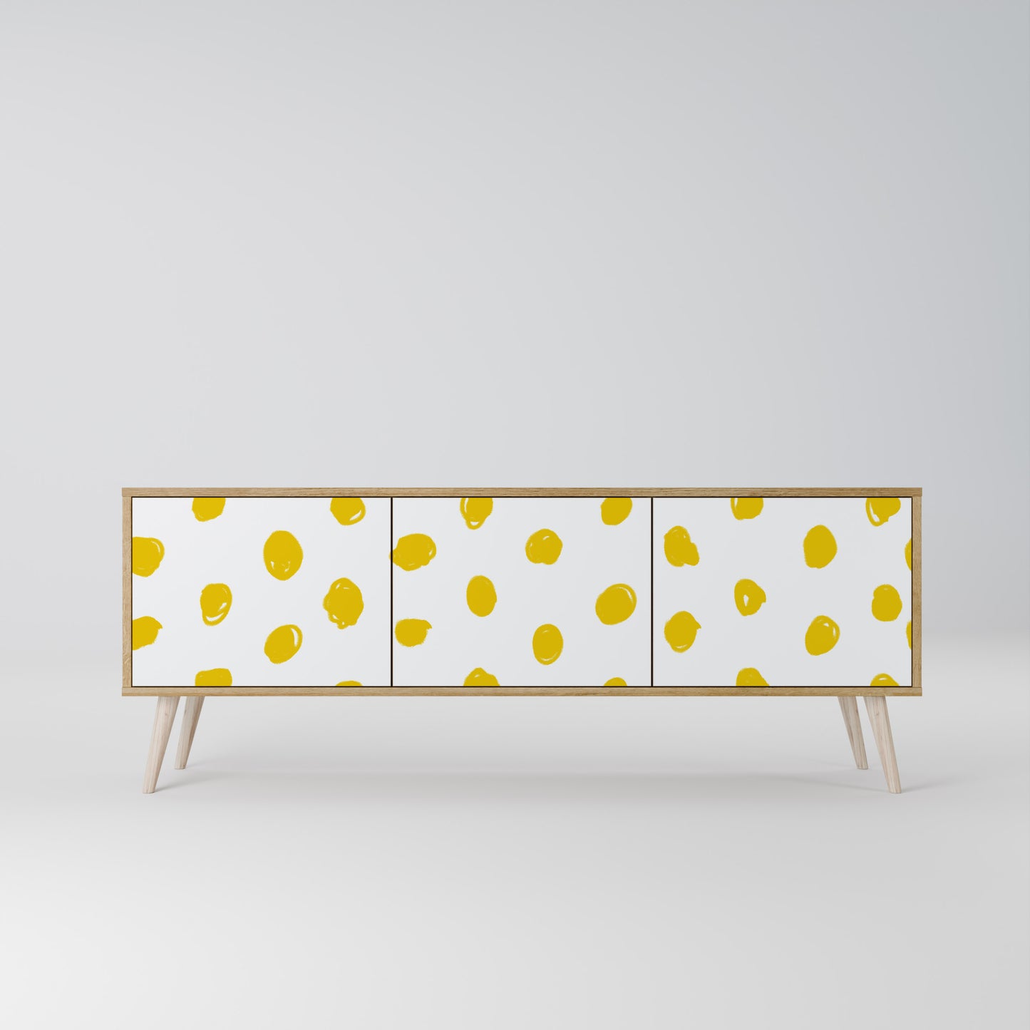 RADIANT REVERIE 3-Door TV Stand in Oak Effect
