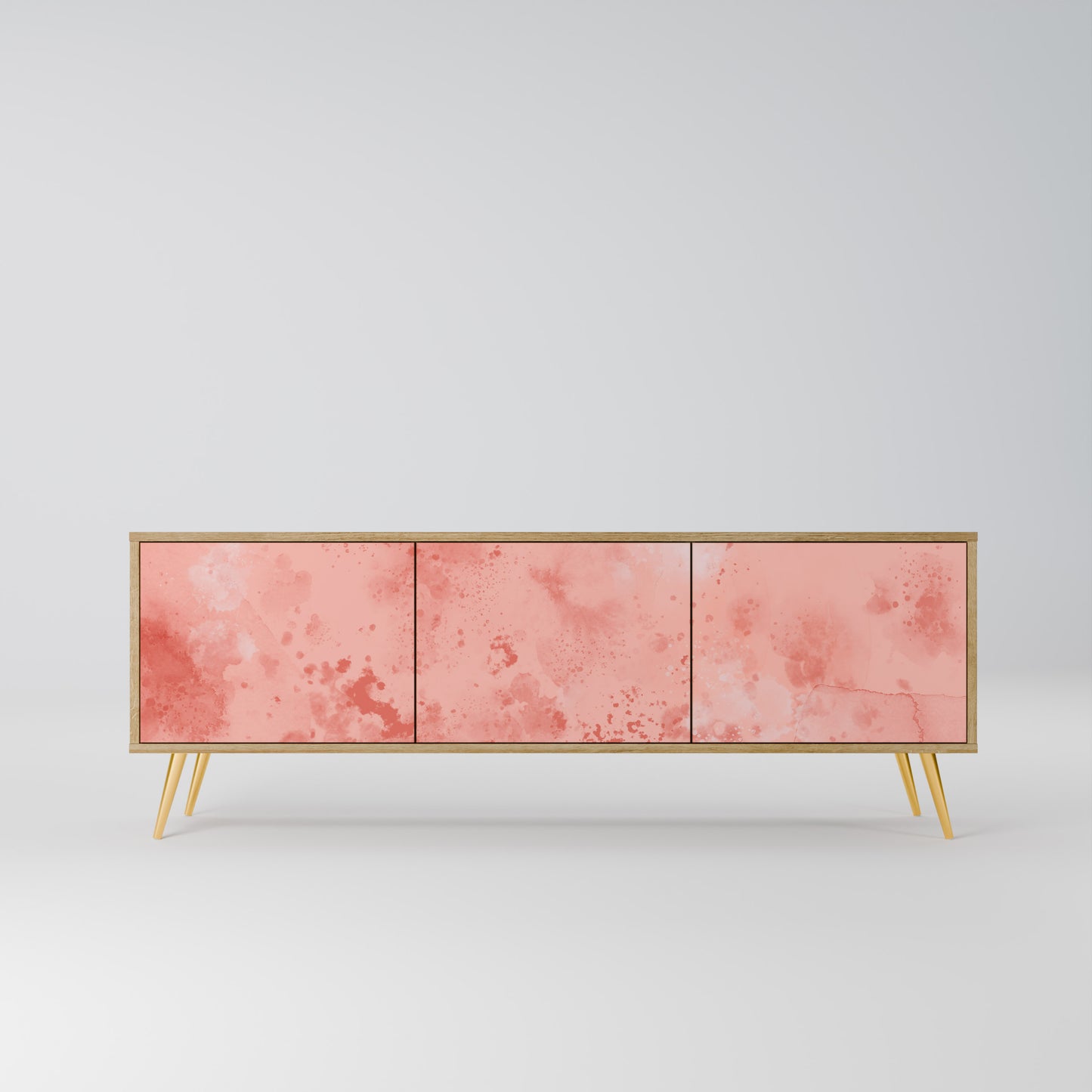 CRANE DANCE 3-Door TV Stand in Oak Effect