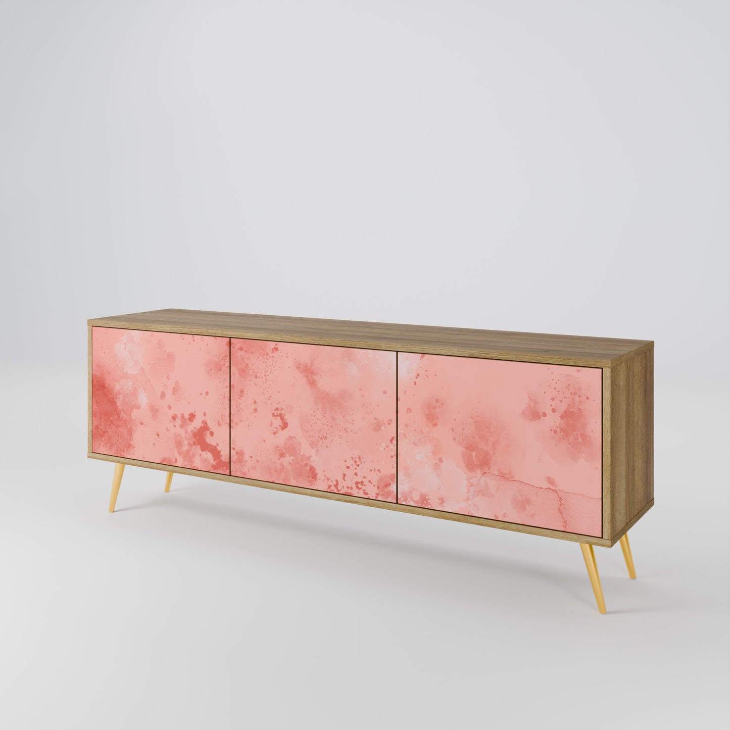 CRANE DANCE 3-Door TV Stand in Oak Effect
