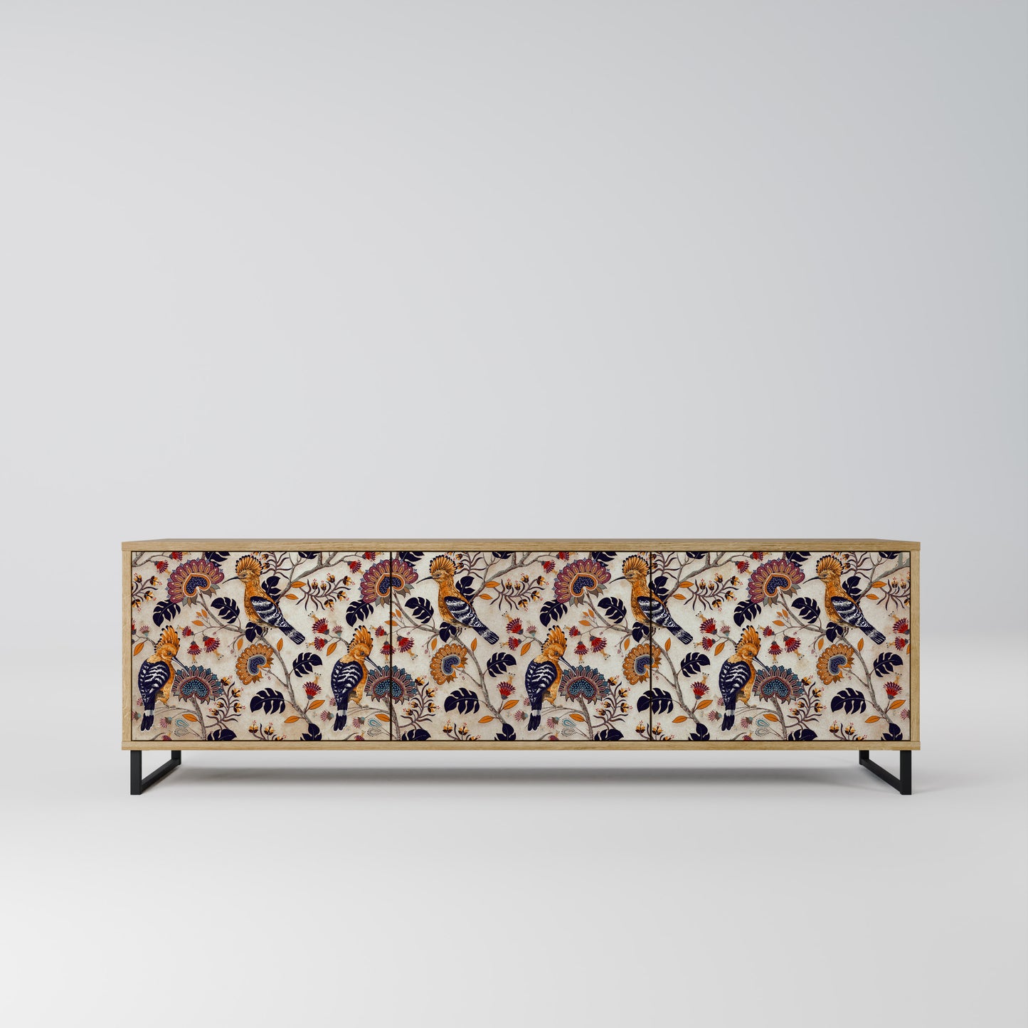 EMINENT HOOPOE 3-Door TV Stand in Oak Effect