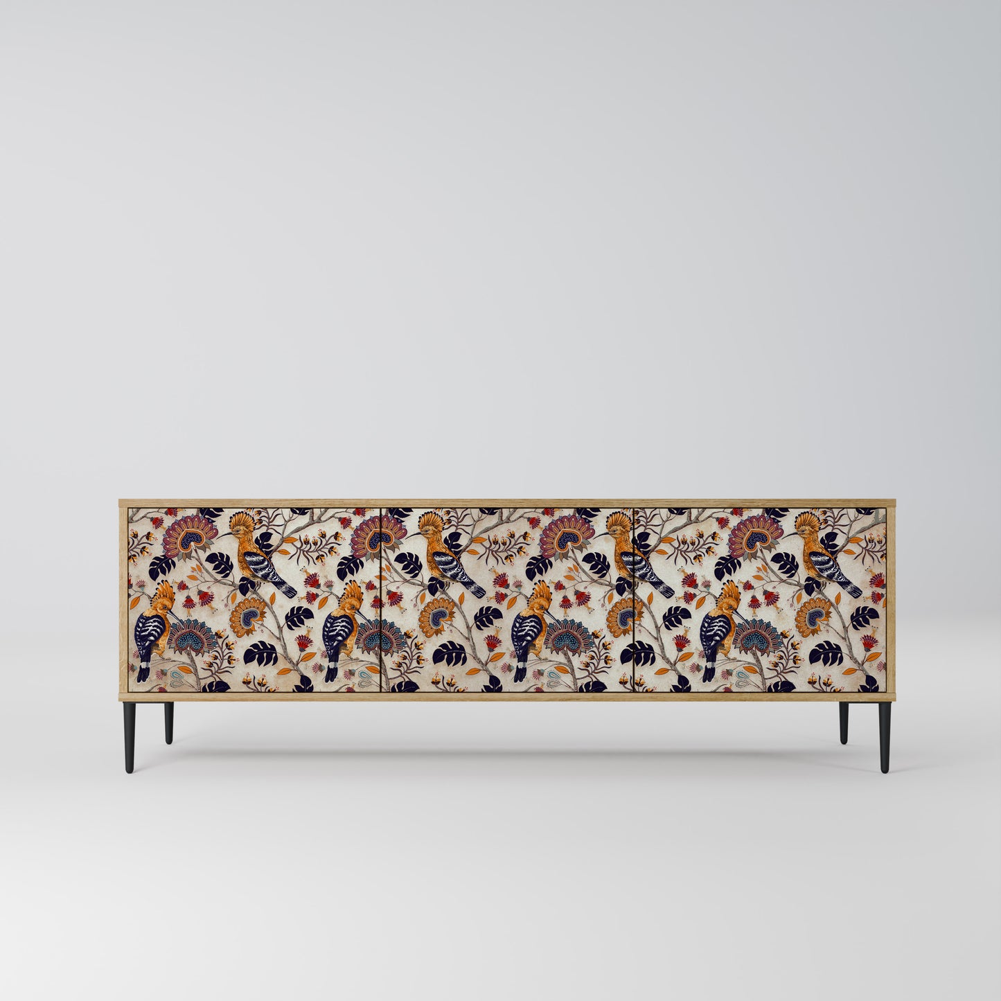 EMINENT HOOPOE 3-Door TV Stand in Oak Effect