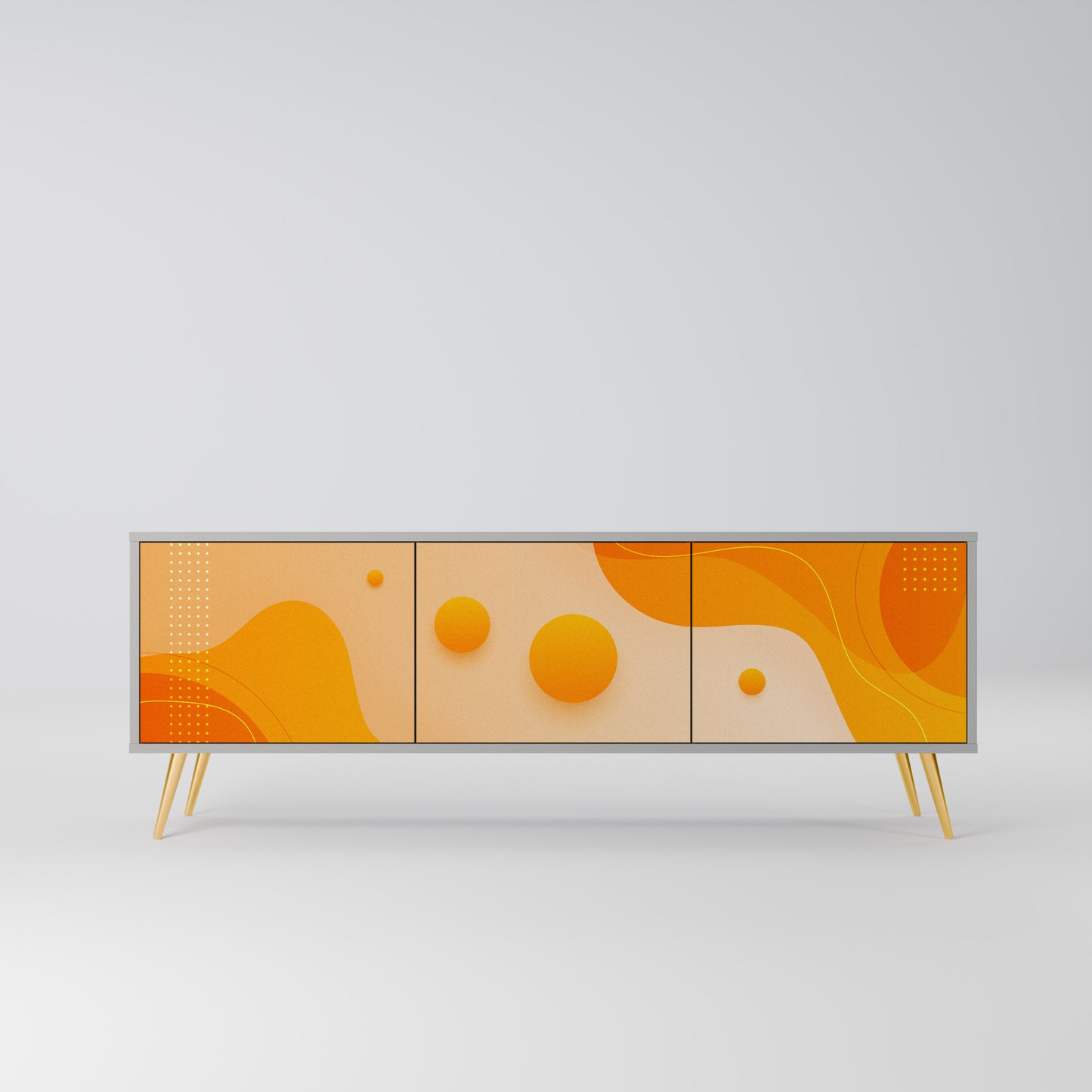 ORANGE ARrangemang 3-dörrars TV-bänk i grå finish
