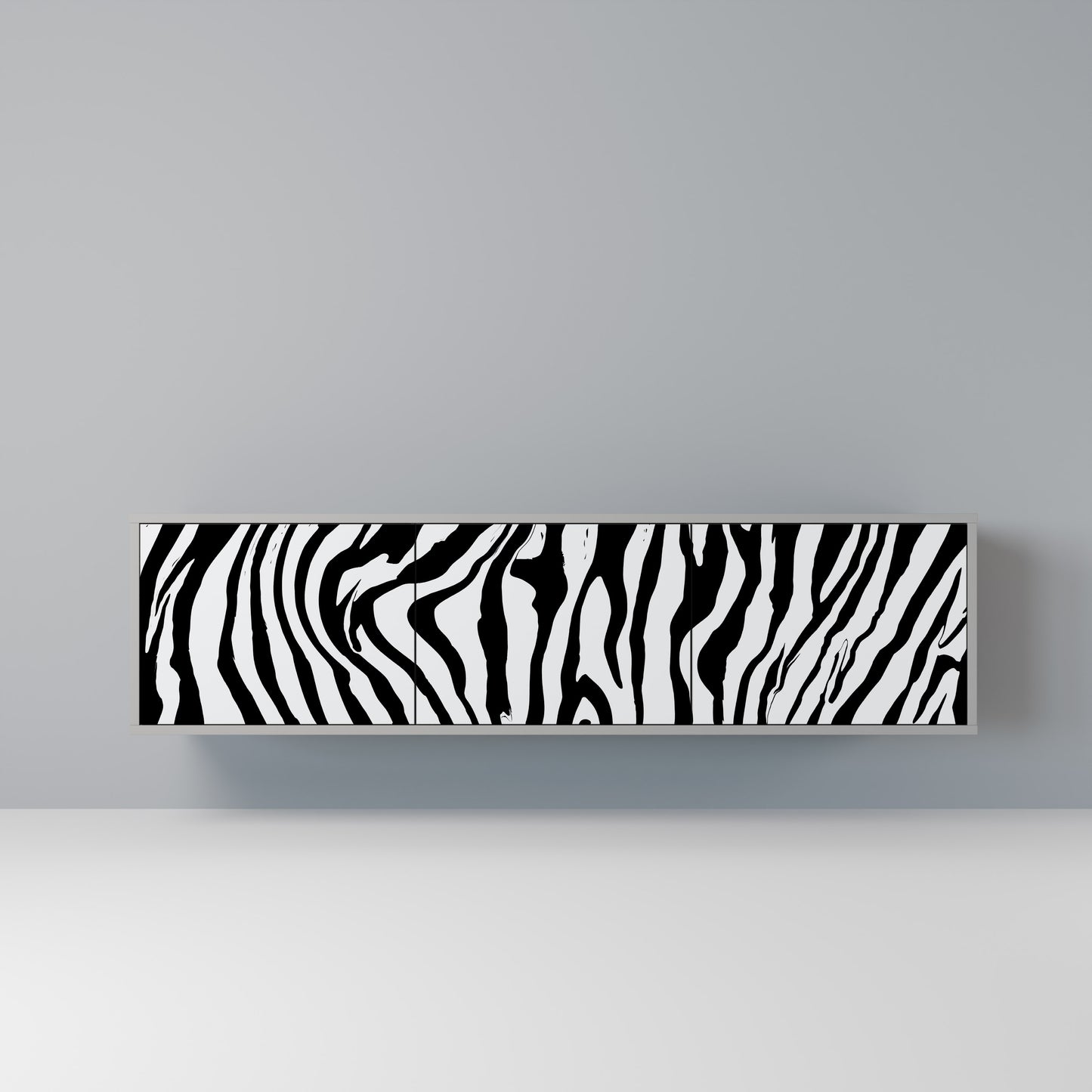 SPLENDID ZEBRA 3-dörrars TV-bänk i grå finish