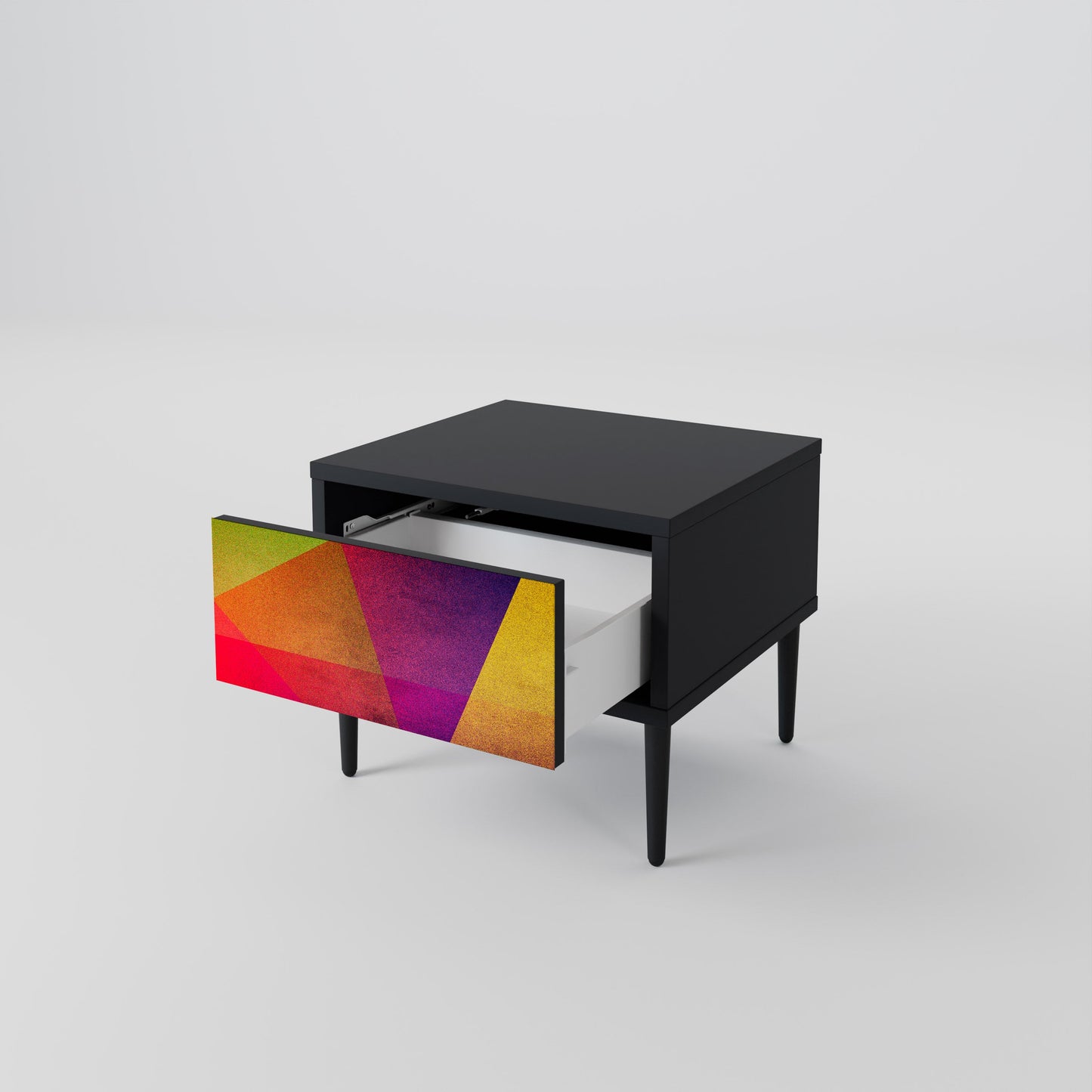 VIVID GEOMETRIE Nattduksbord i svart finish