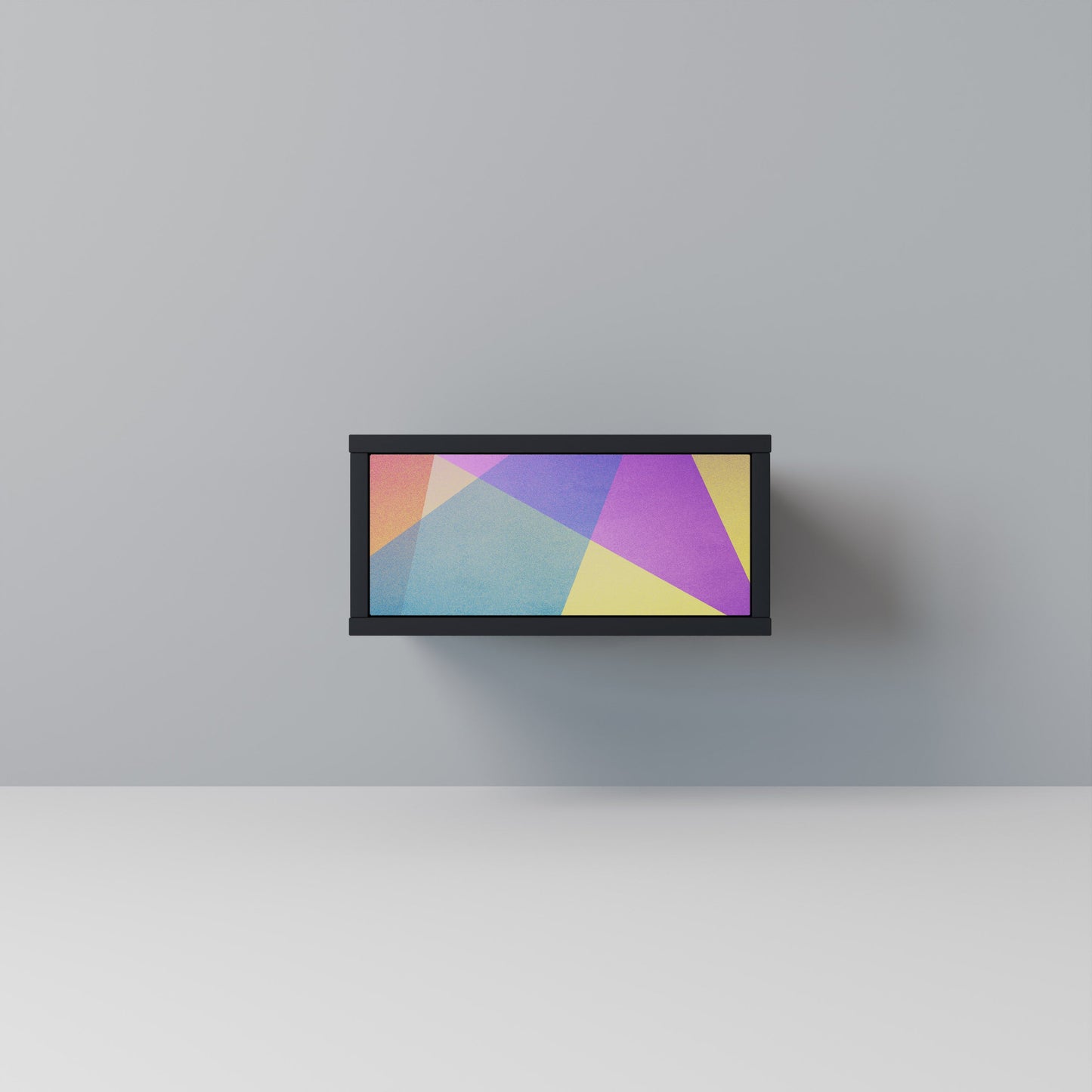 LJUS GEOMETRISK Sängbord i svart finish