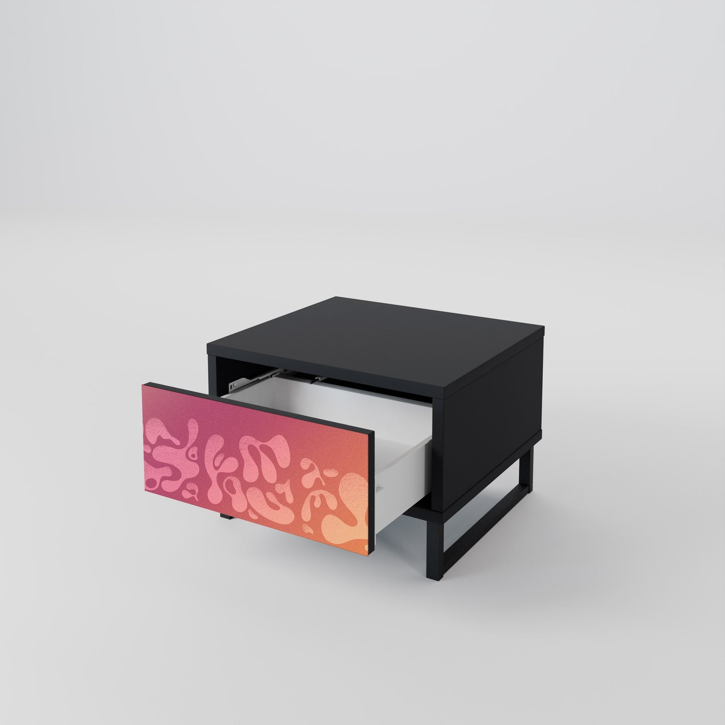 IRREGULAR ROSA Nattduksbord i svart finish