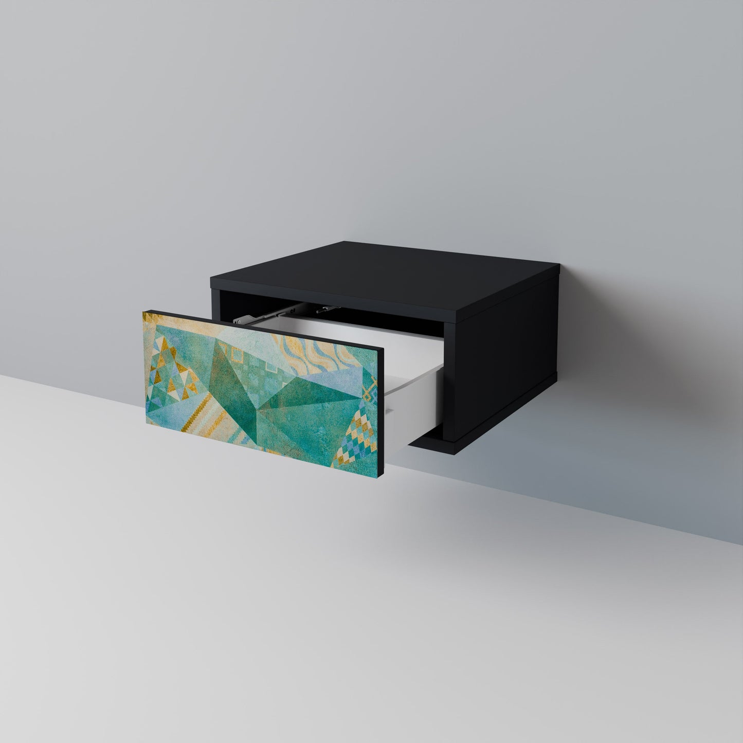 SPECTRUM SPLENDOR nattduksbord i svart finish