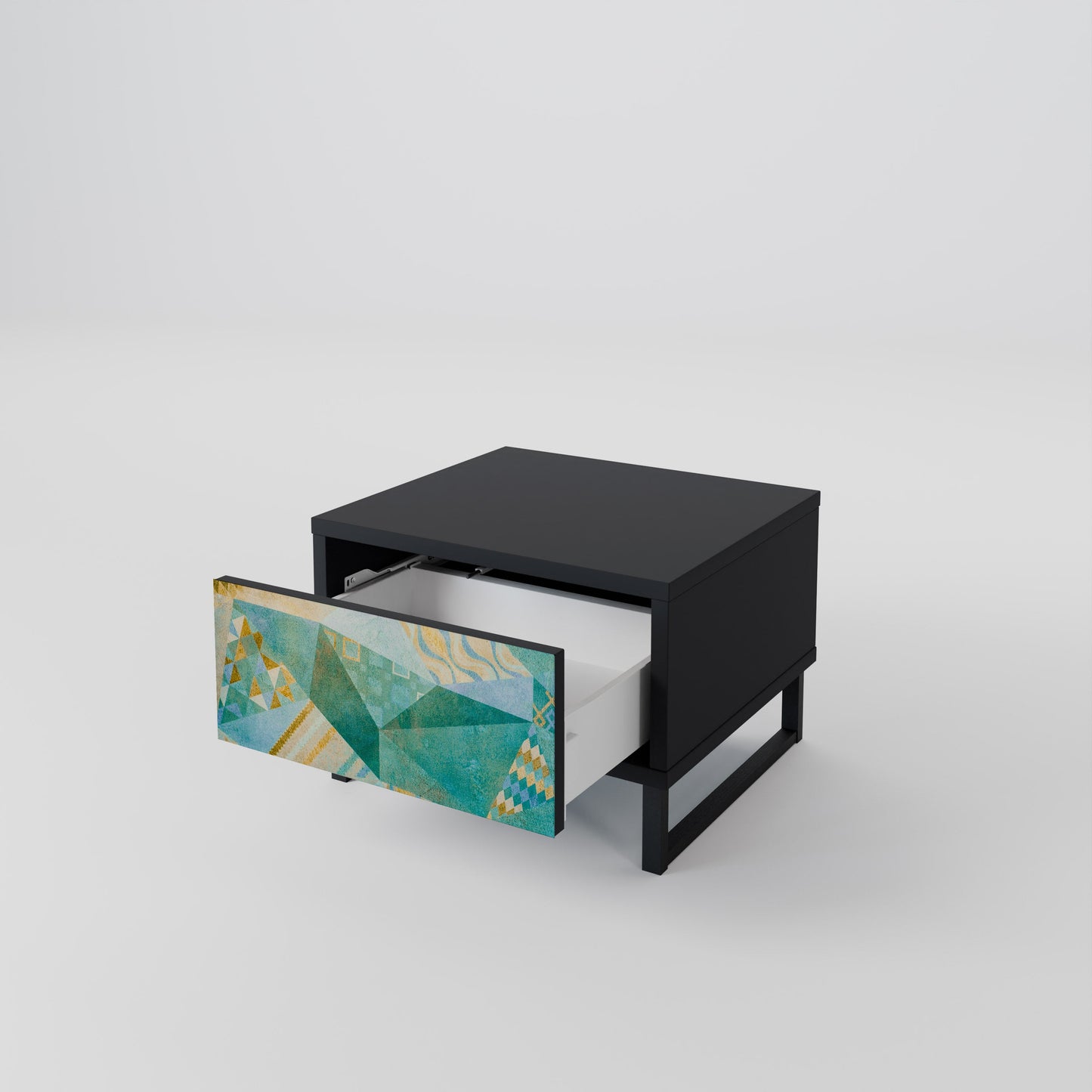 SPECTRUM SPLENDOR nattduksbord i svart finish