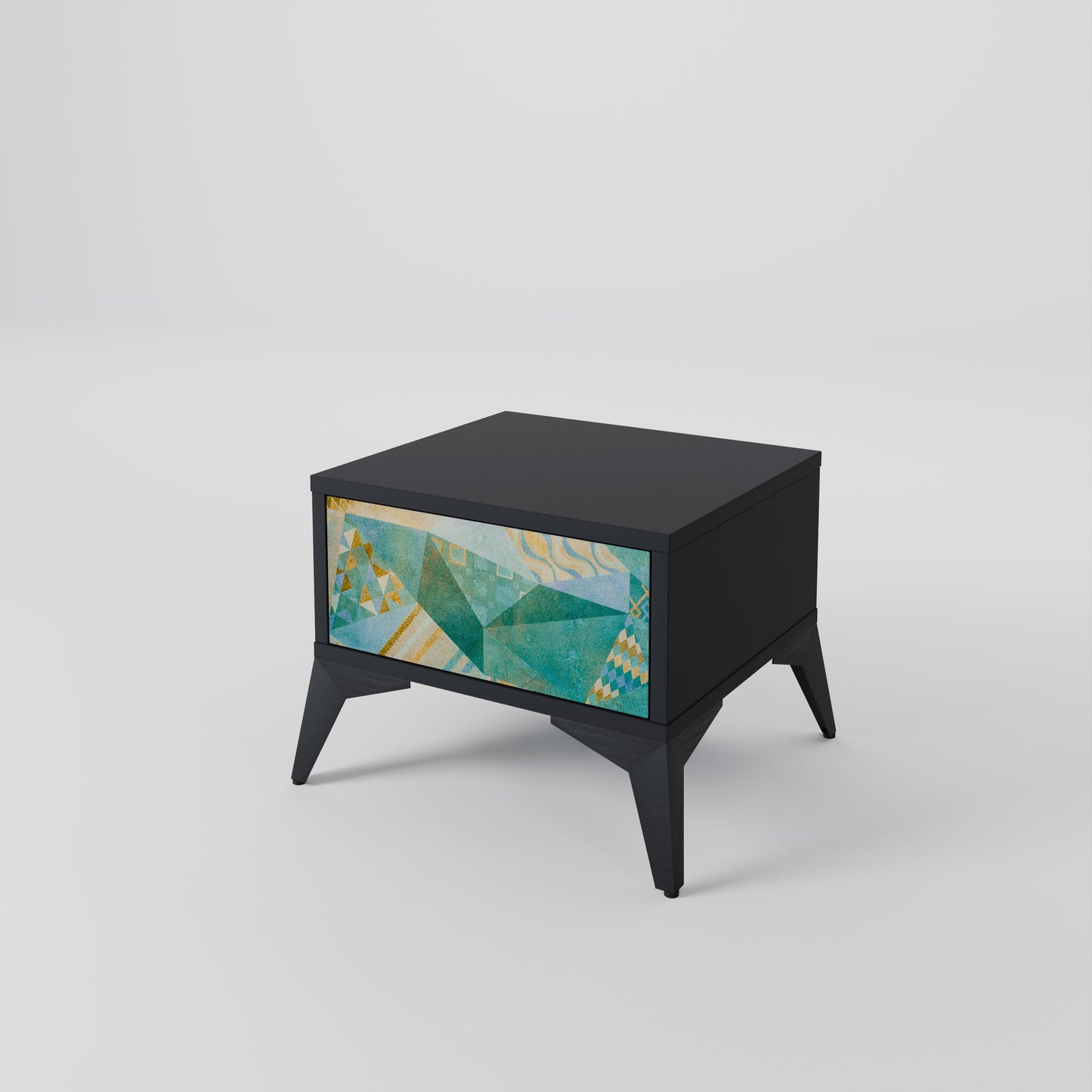 SPECTRUM SPLENDOR nattduksbord i svart finish