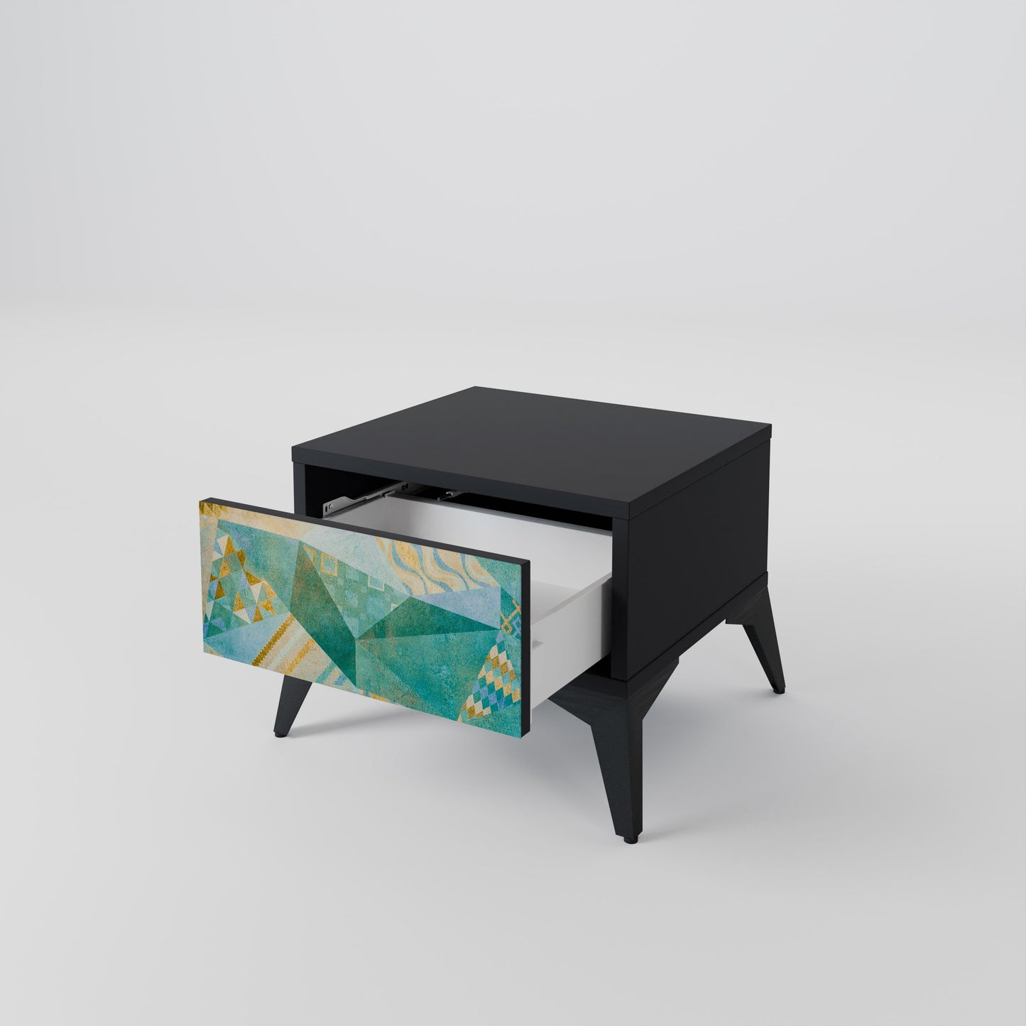 SPECTRUM SPLENDOR nattduksbord i svart finish