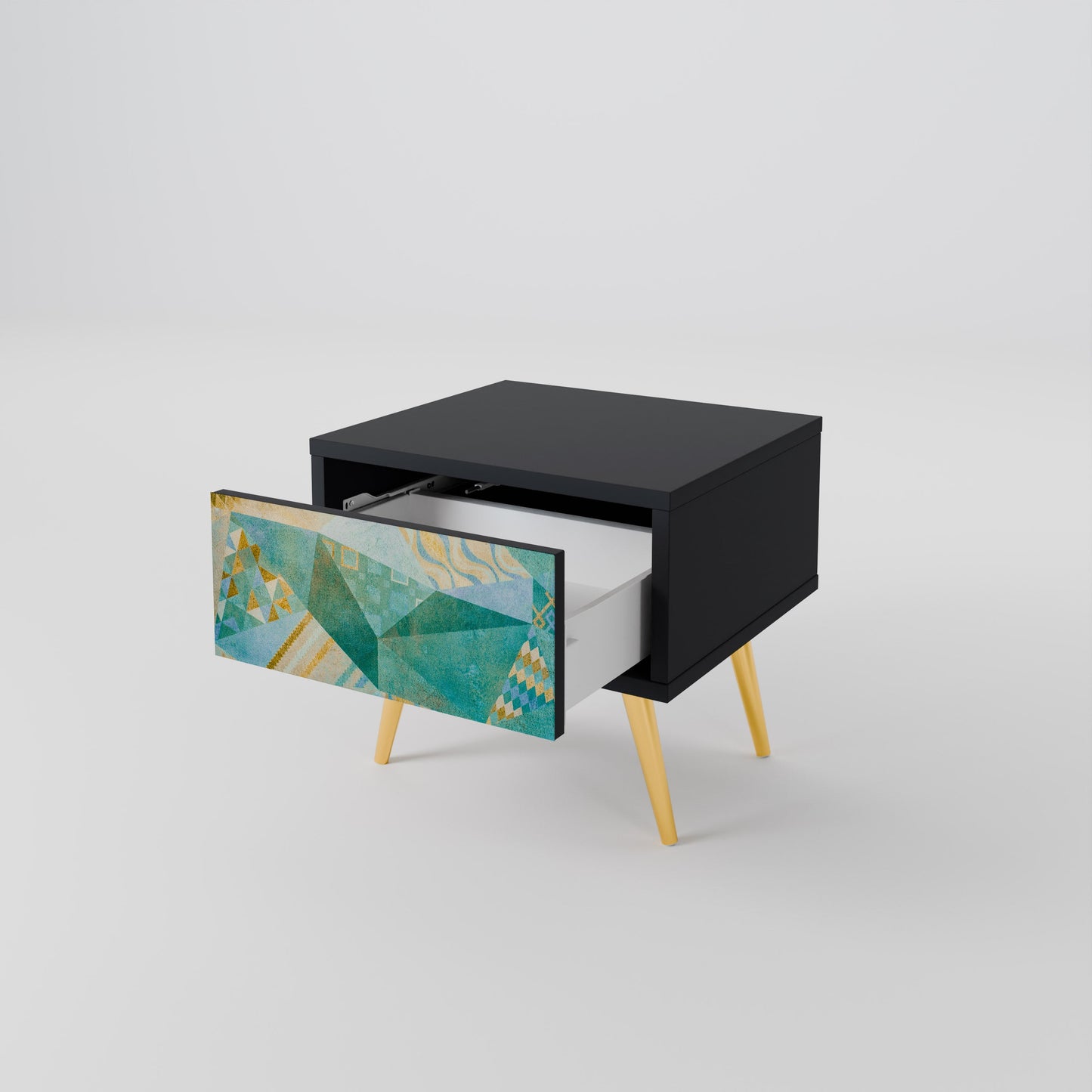 SPECTRUM SPLENDOR nattduksbord i svart finish