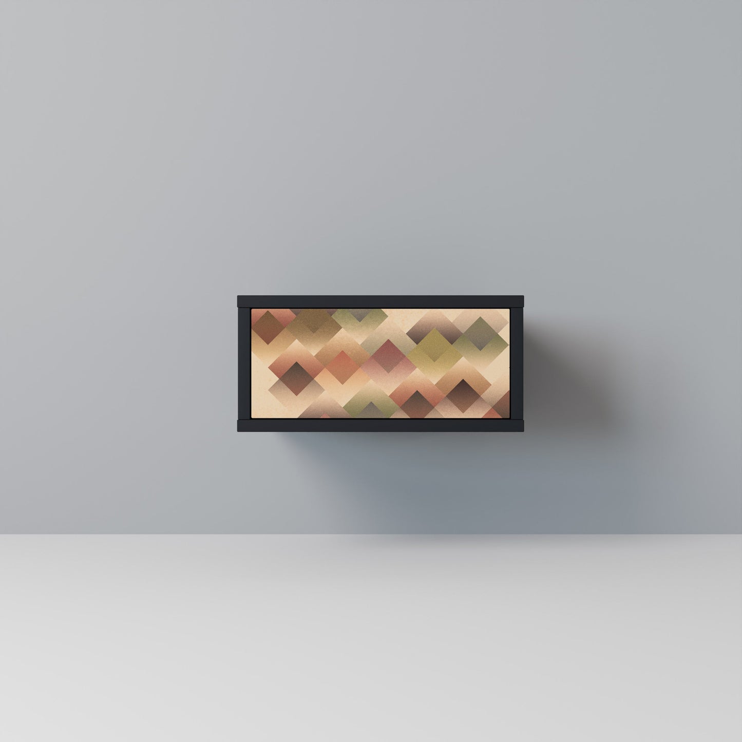 GEOMETRISK FUSION Nattduksbord i svart finish