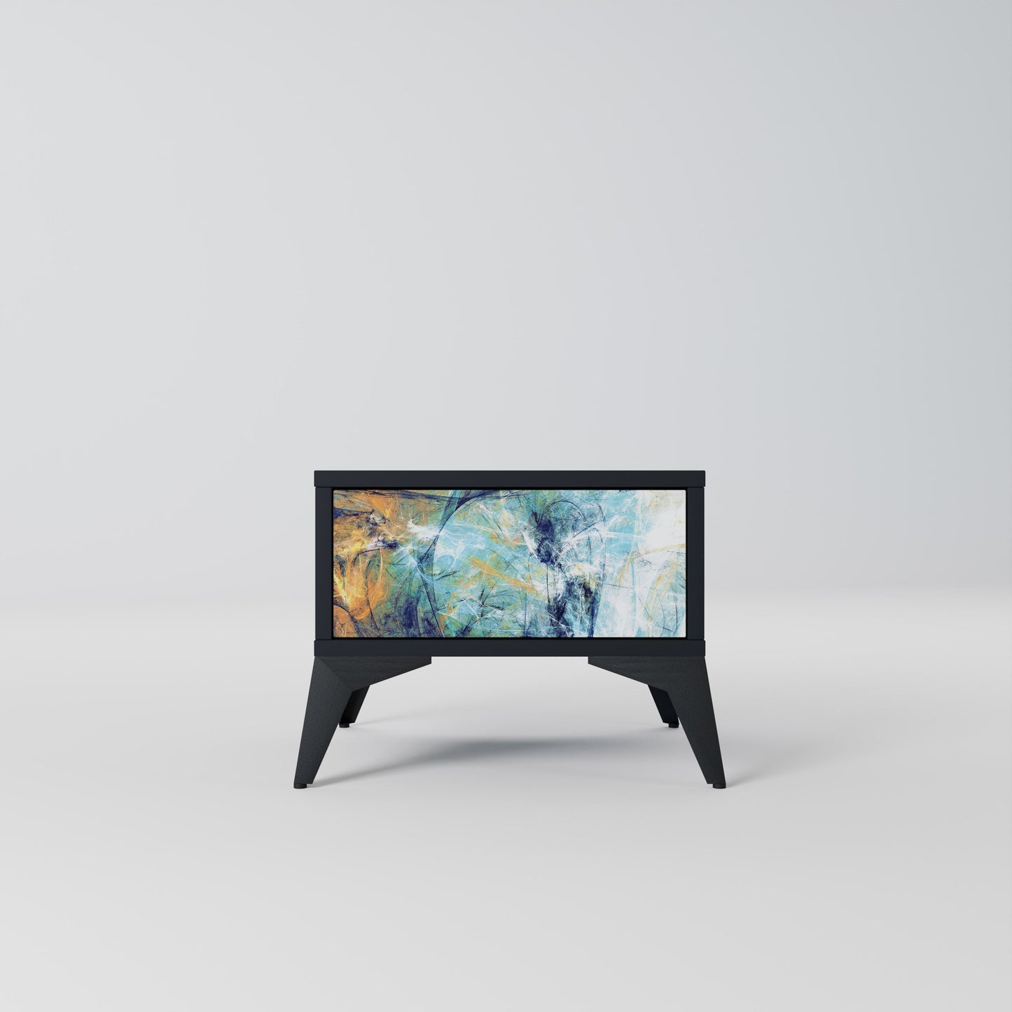 ABSTRACT THOUGHTS Nightstand in Black Finish