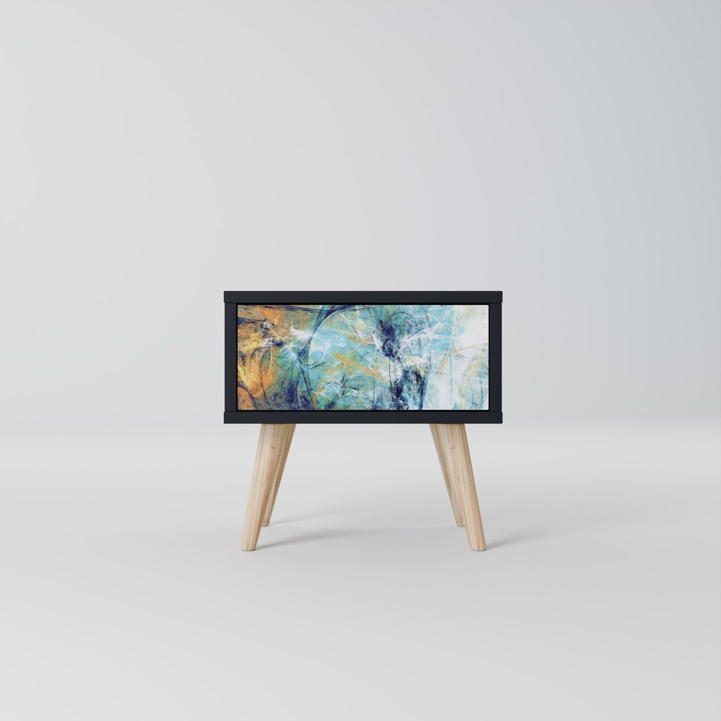 ABSTRACT THOUGHTS Nightstand in Black Finish