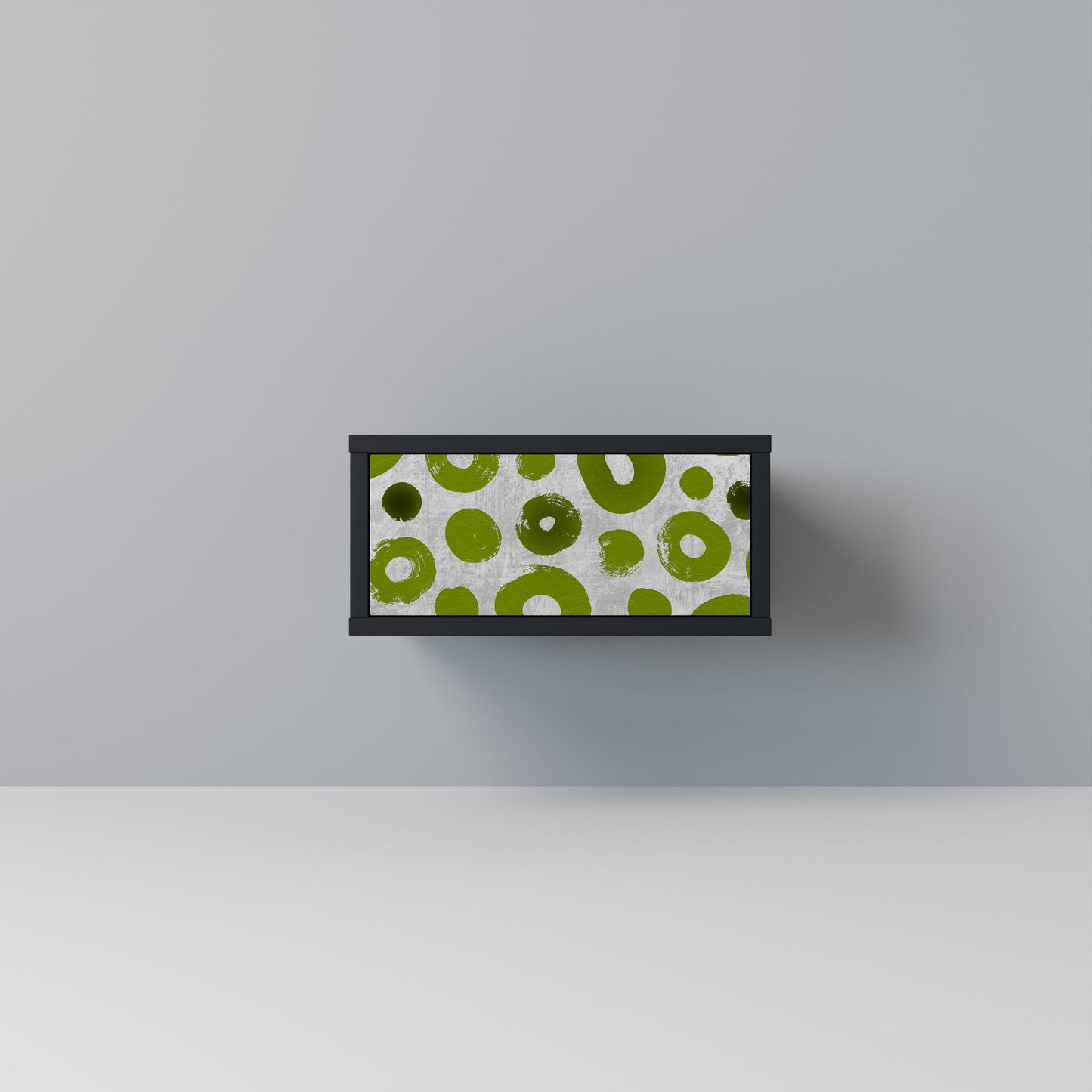 GREEN RHAPSODY Nightstand in Black Finish