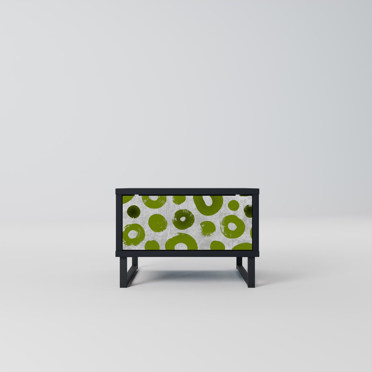 GREEN RHAPSODY Nightstand in Black Finish