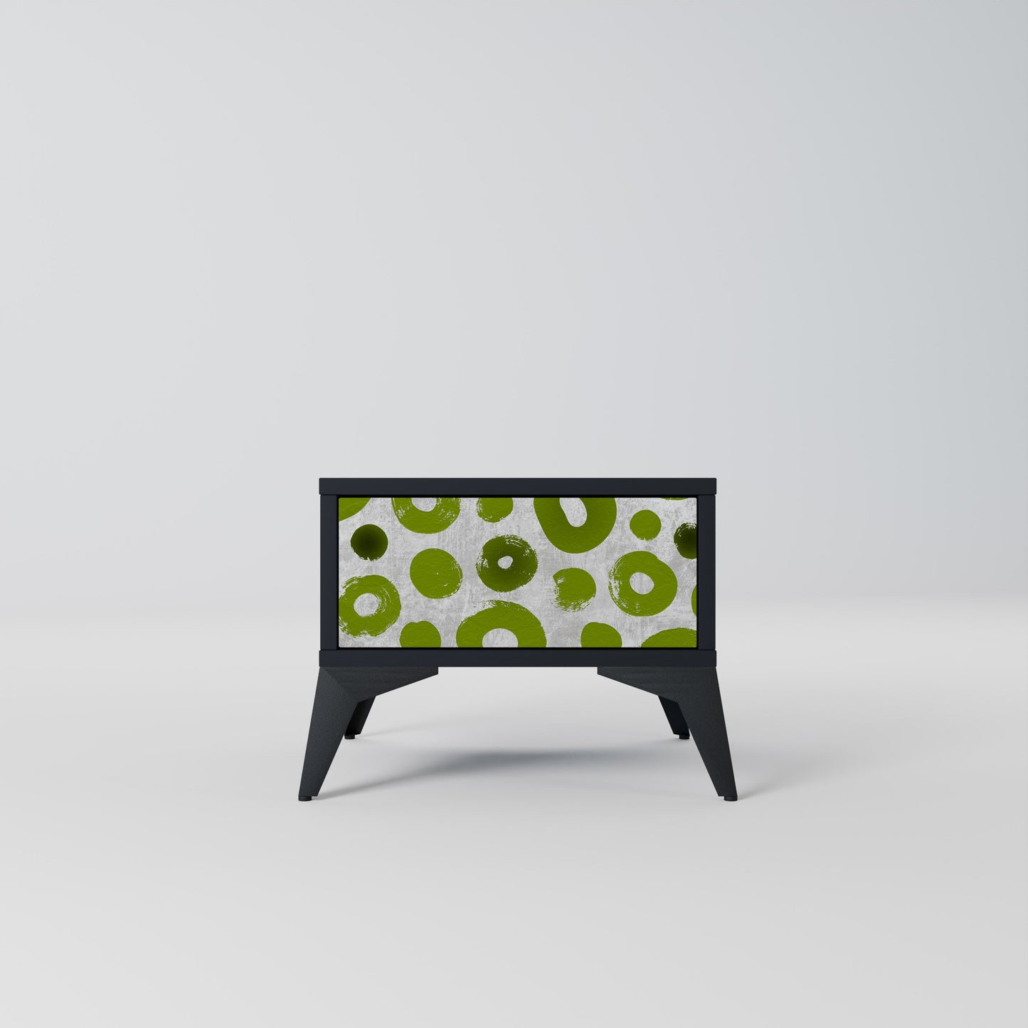 GREEN RHAPSODY Nightstand in Black Finish