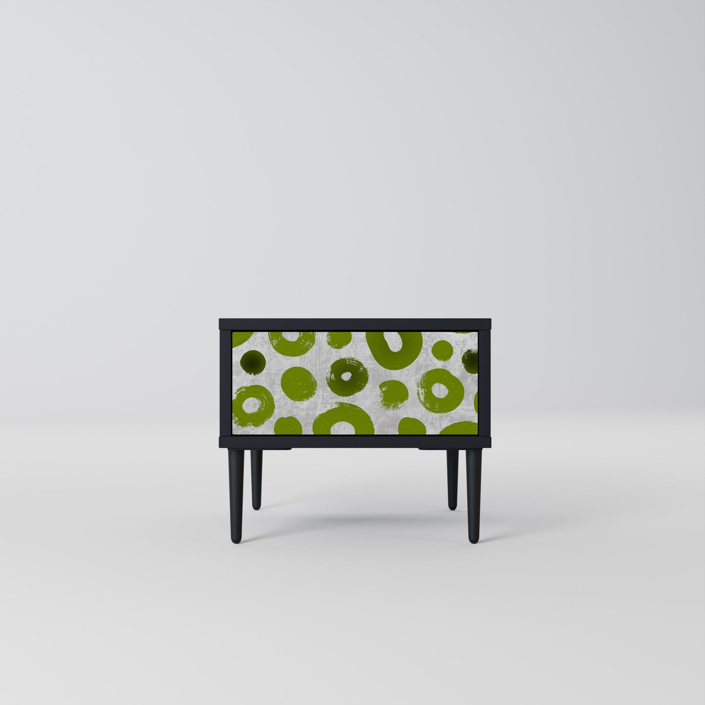 GREEN RHAPSODY Nightstand in Black Finish