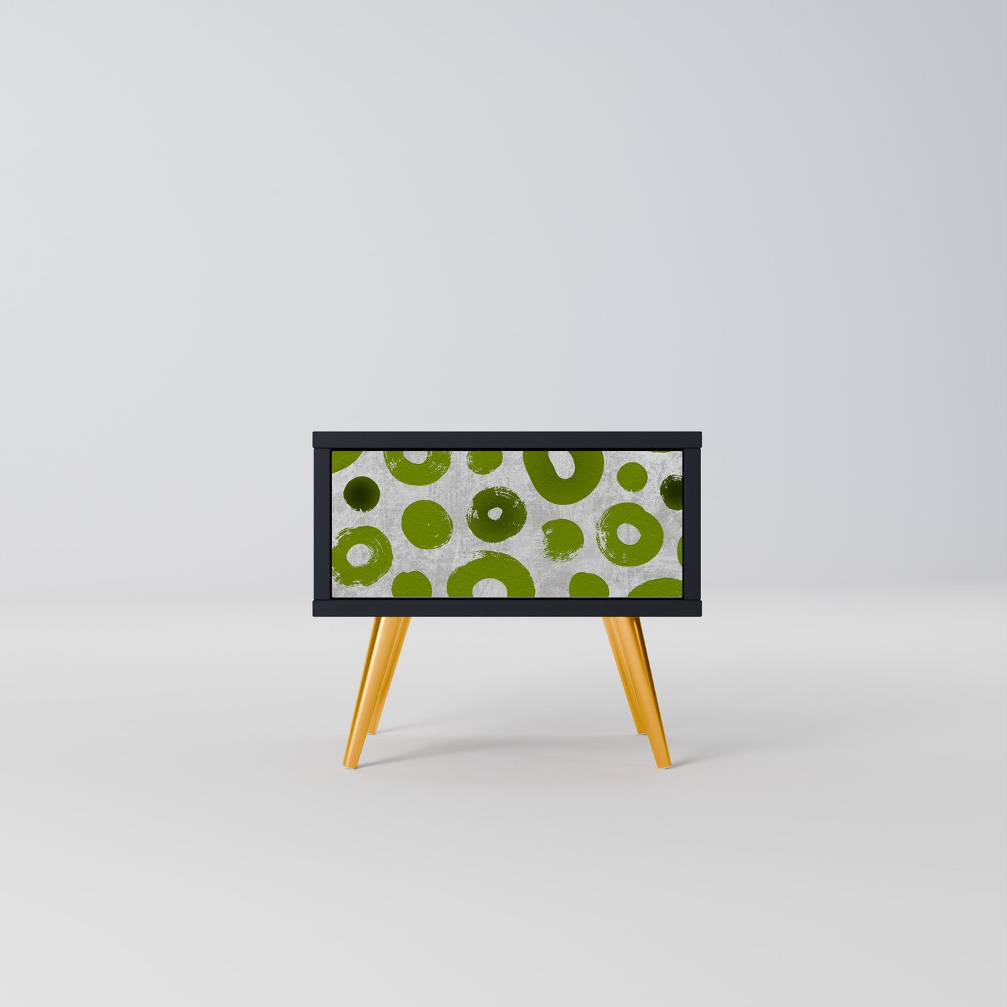 GREEN RHAPSODY Nightstand in Black Finish