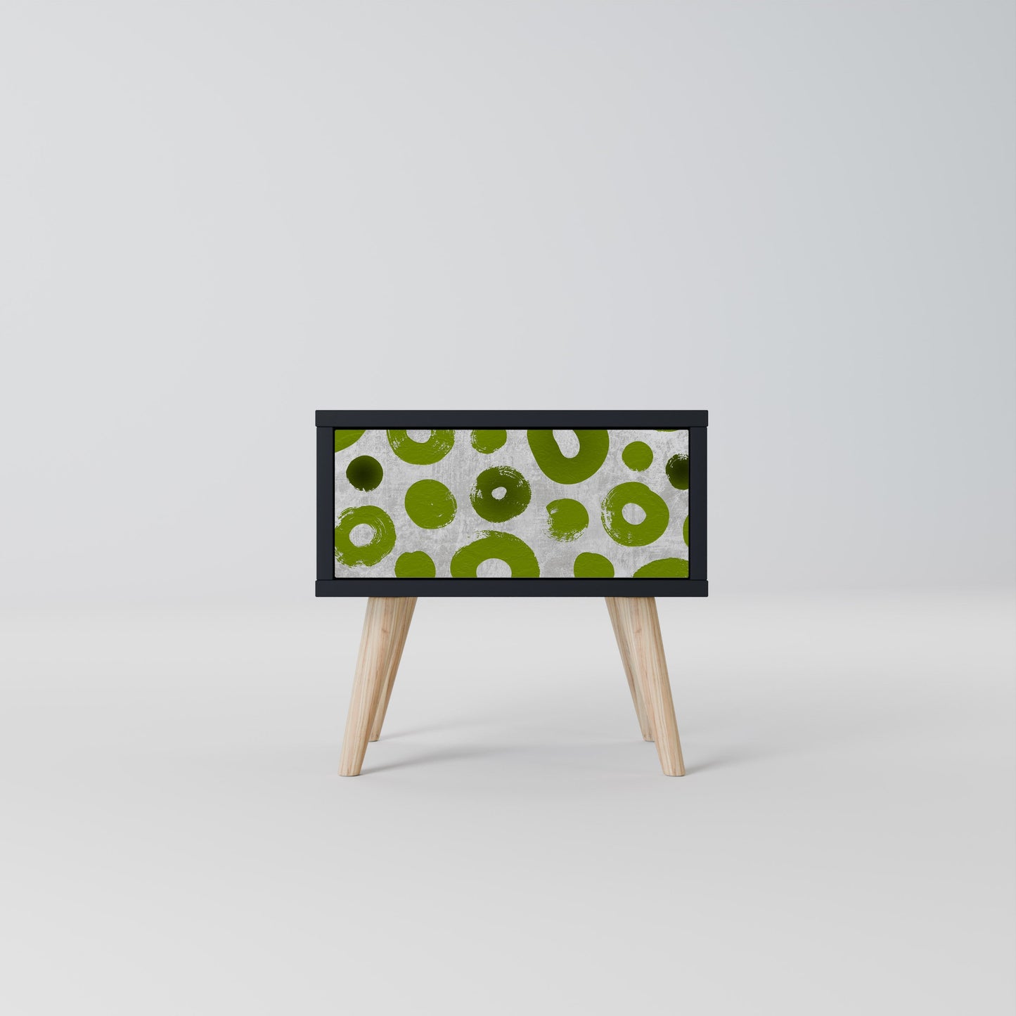 GREEN RHAPSODY Nightstand in Black Finish