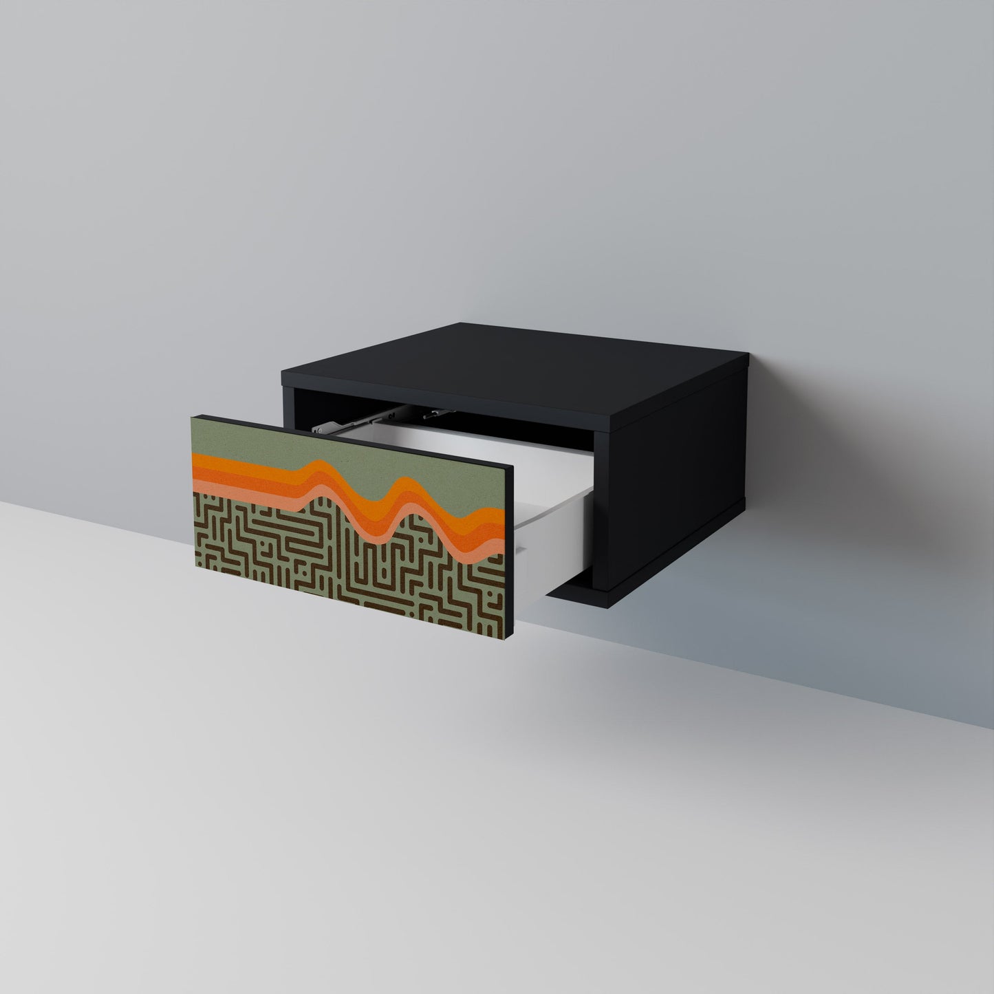 SIMPLE SOLUTIONS Nightstand in Black Finish