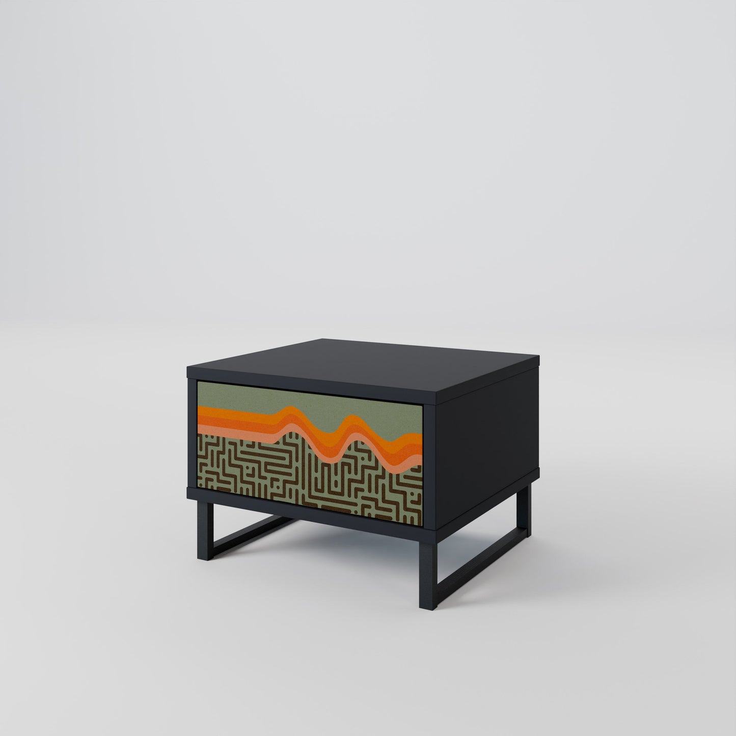 SIMPLE SOLUTIONS Nightstand in Black Finish