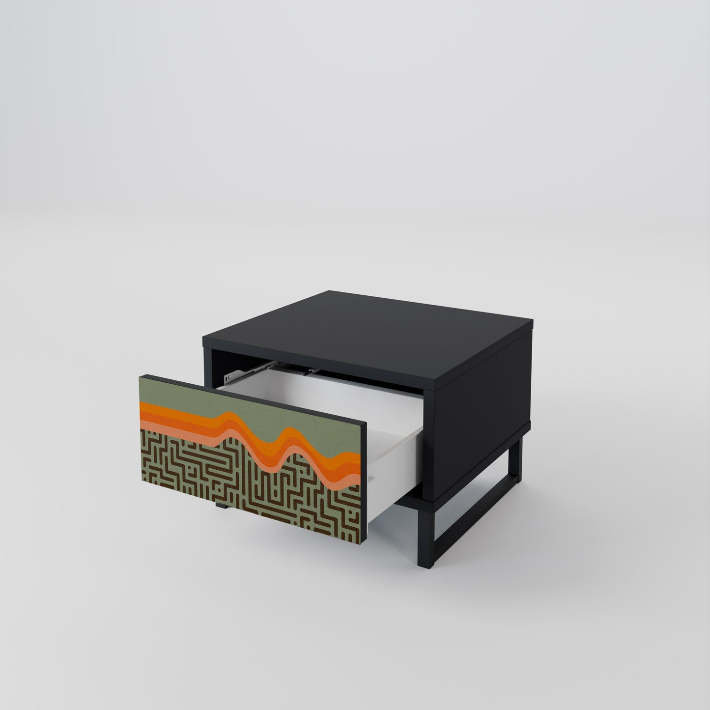 SIMPLE SOLUTIONS Nightstand in Black Finish