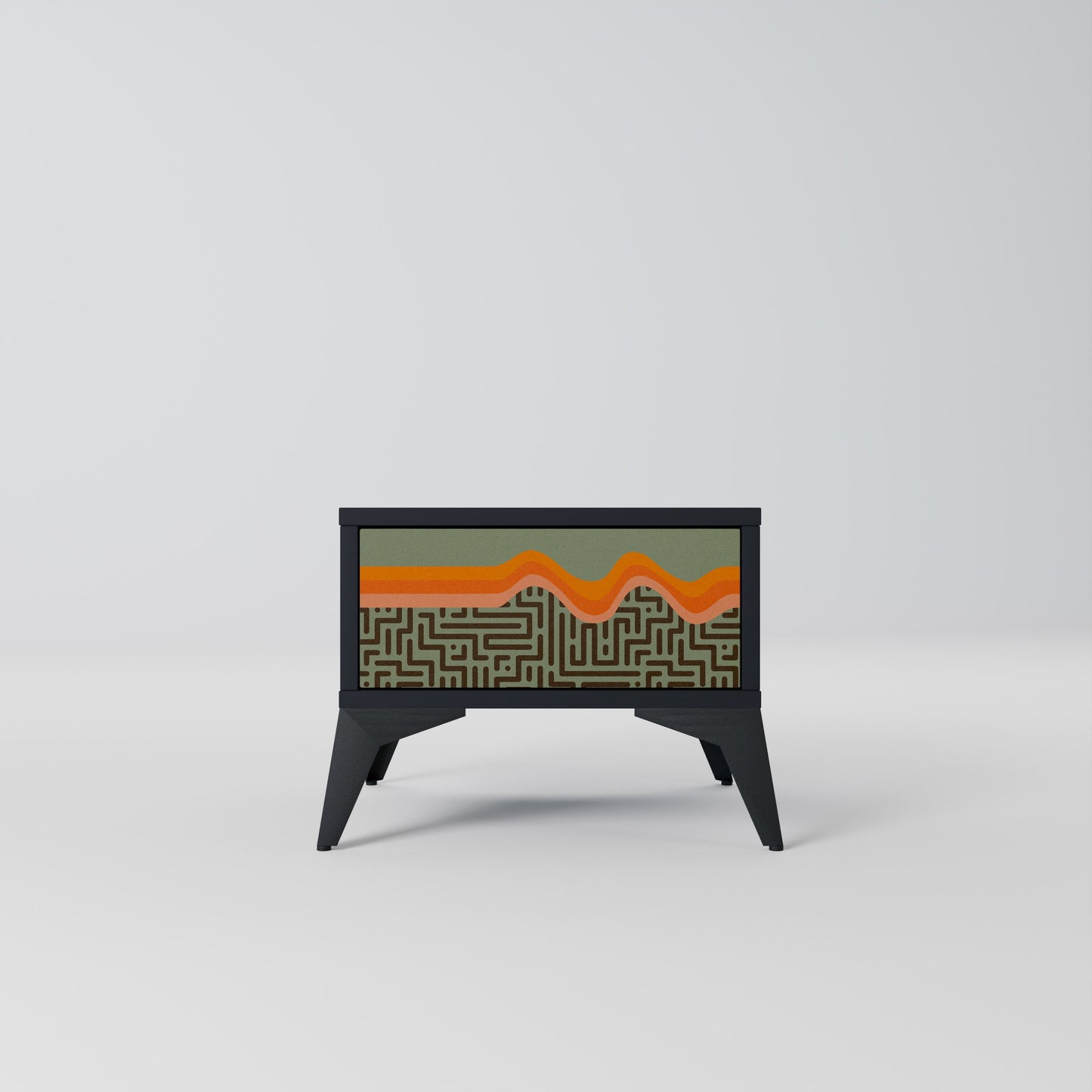 SIMPLE SOLUTIONS Nightstand in Black Finish
