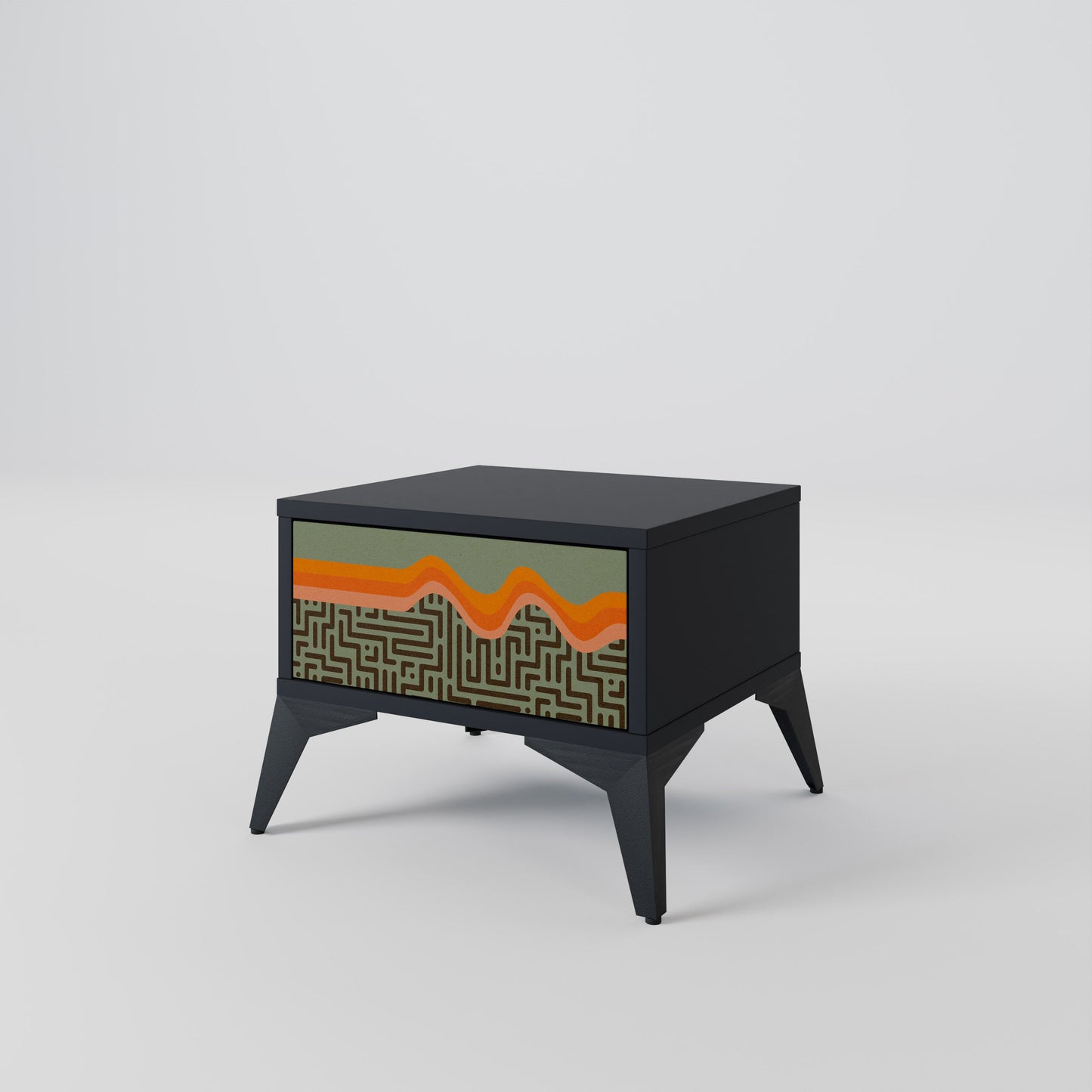 SIMPLE SOLUTIONS Nightstand in Black Finish